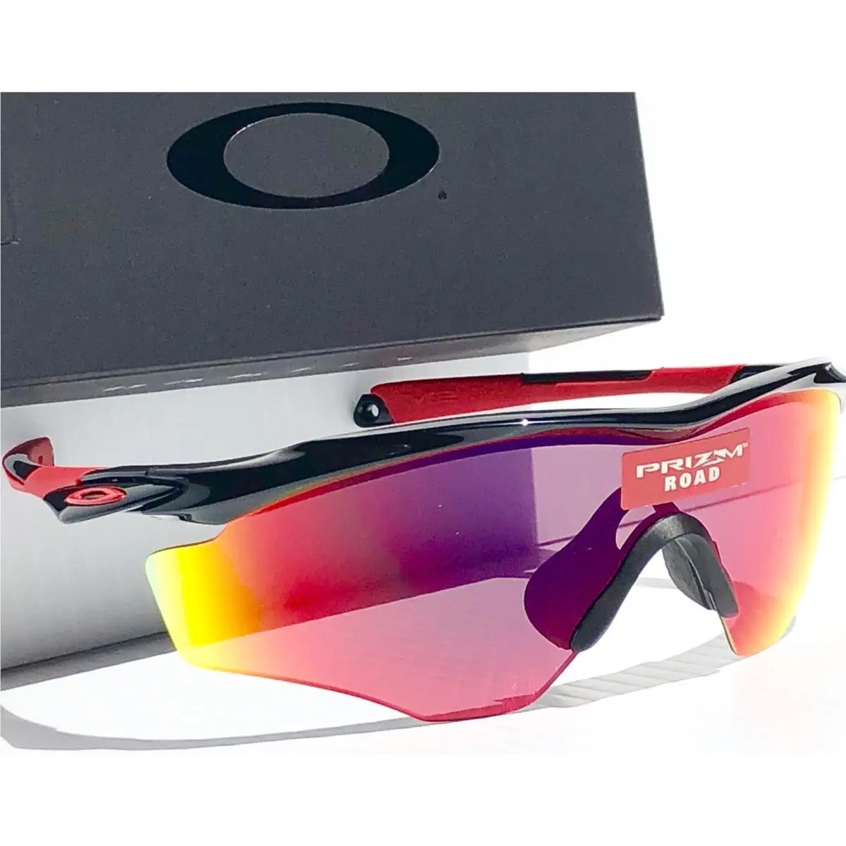 Oakley M2 Black w Prizm Road Sport Baseball Bike XL Lens Sunglass 9343-08 w Case