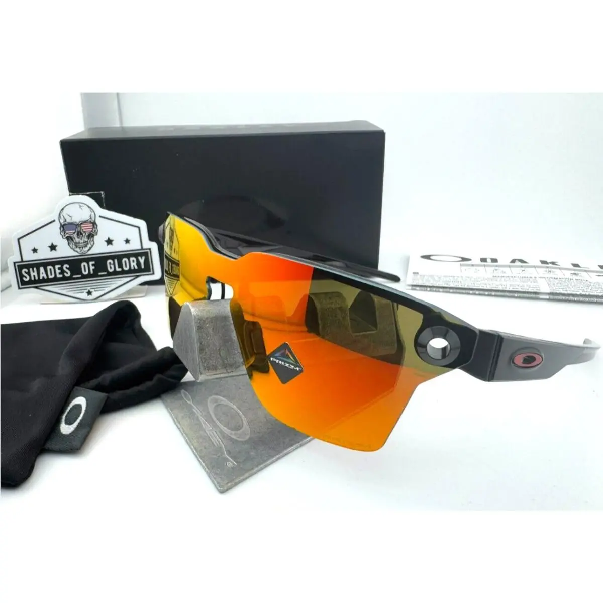 Lugplate Polished Black Prizm Ruby Sunglasses OO4139-04 Rare by Oakley