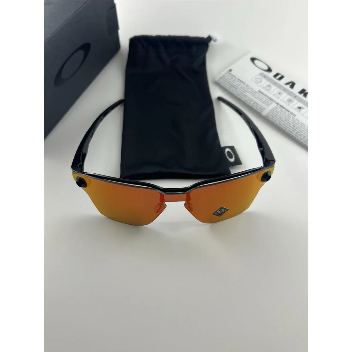Luplate Polished Black Prizm Ruby Iridium+box OO4139-04 Red Icons by Oakley