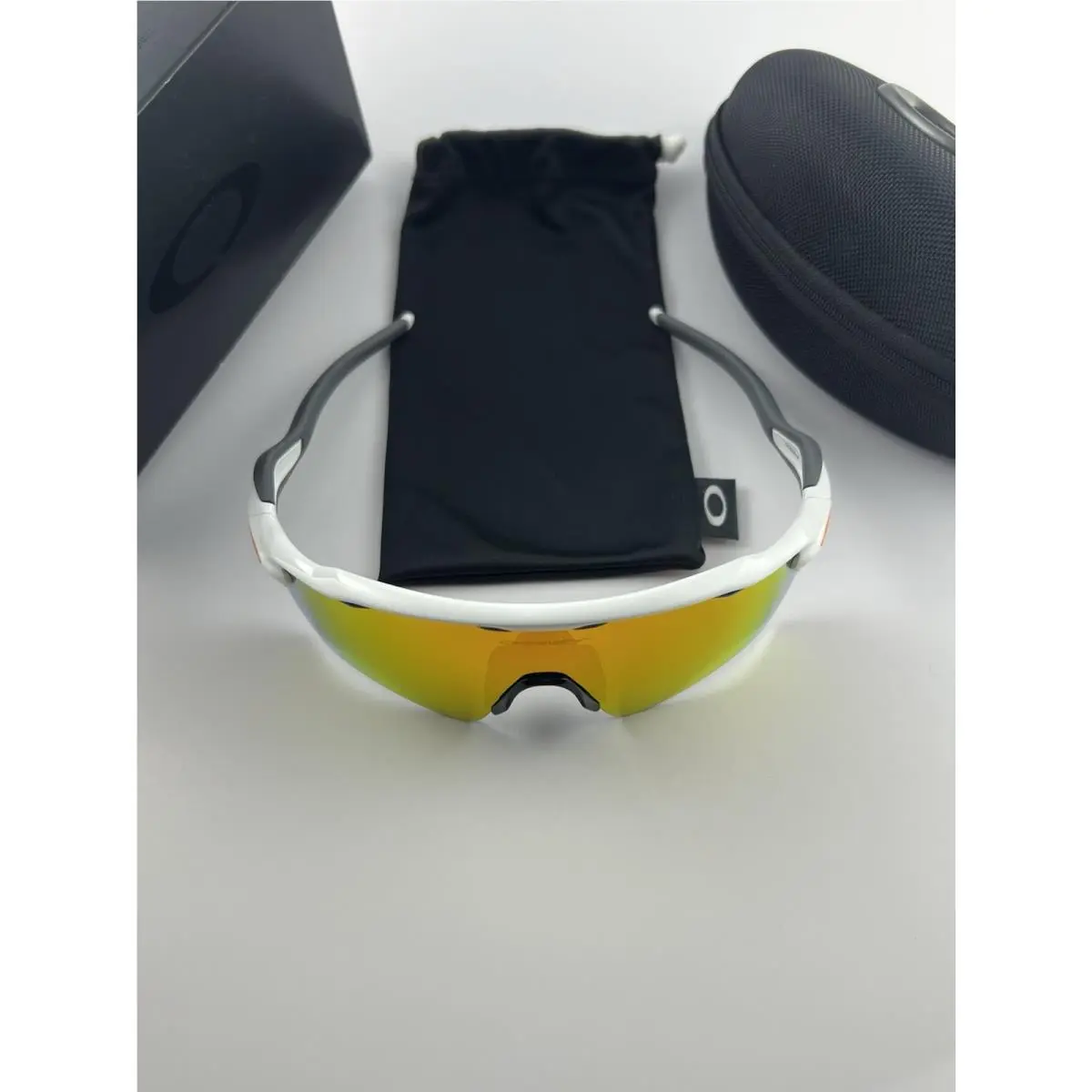 Radar EV Path Polished White Frame Fire Iridium Lens+box OO9208-16 by Oakley