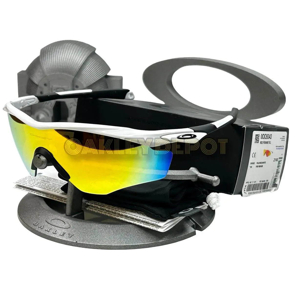 M2 Frame XL 009343 Polished White/fire Iridium Sunglasses 216 by Oakley