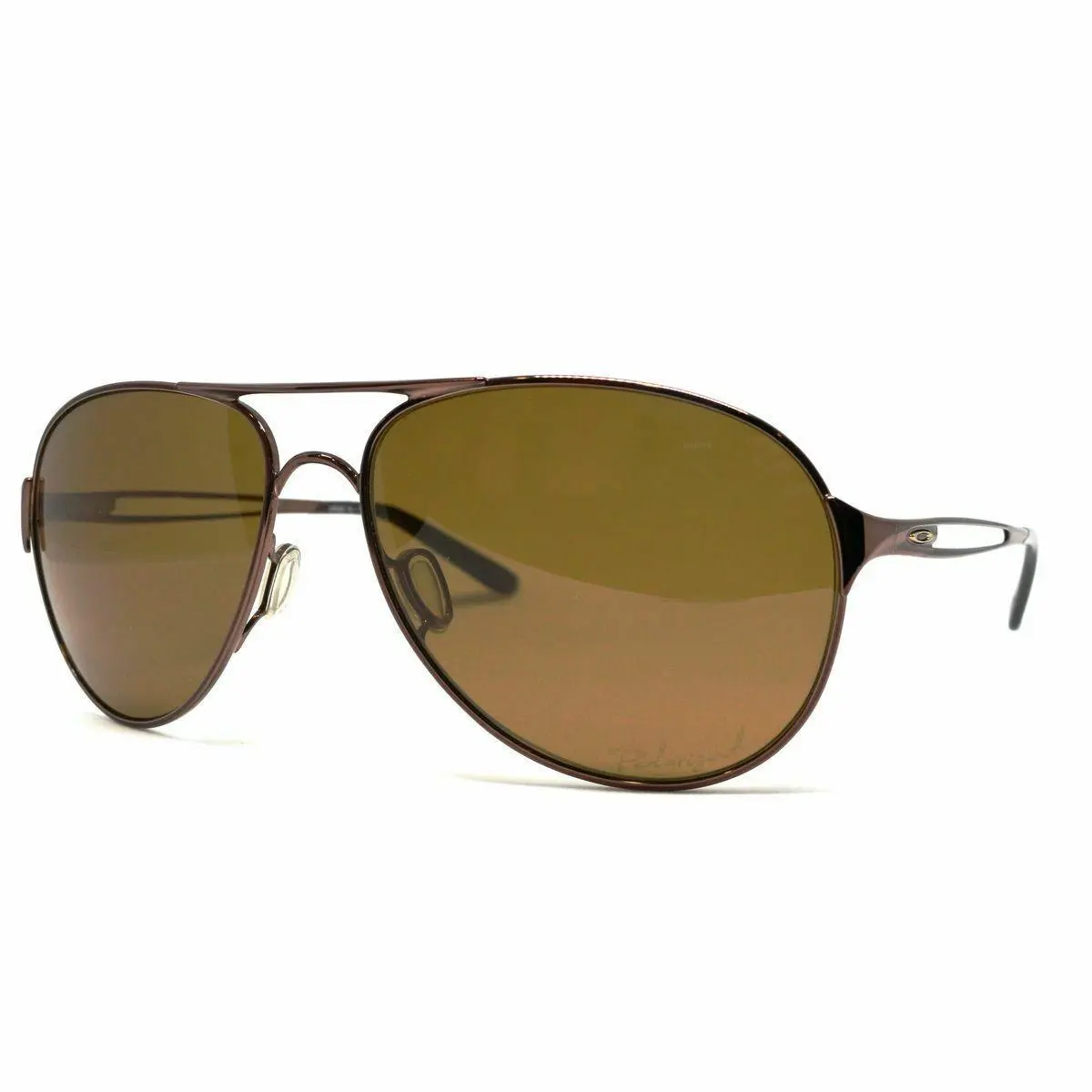 Oakley Caveat Brunette Polarized Bronz Womens 60mm Aviator Sunglass OO4054-05