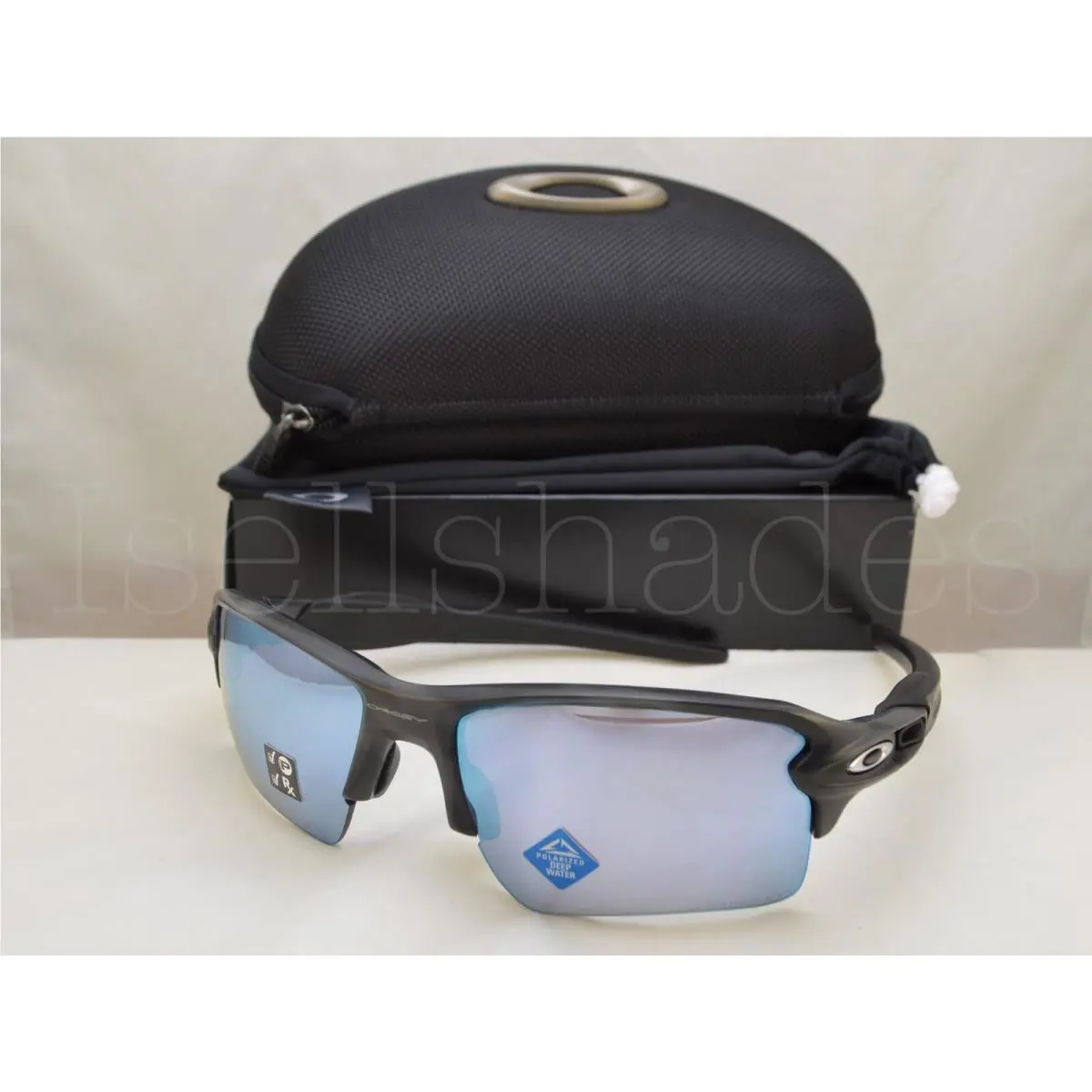 Oakley Flak 2.0 XL Sunglasses Matte Black Camo Polarized OO9188-G359 with Case