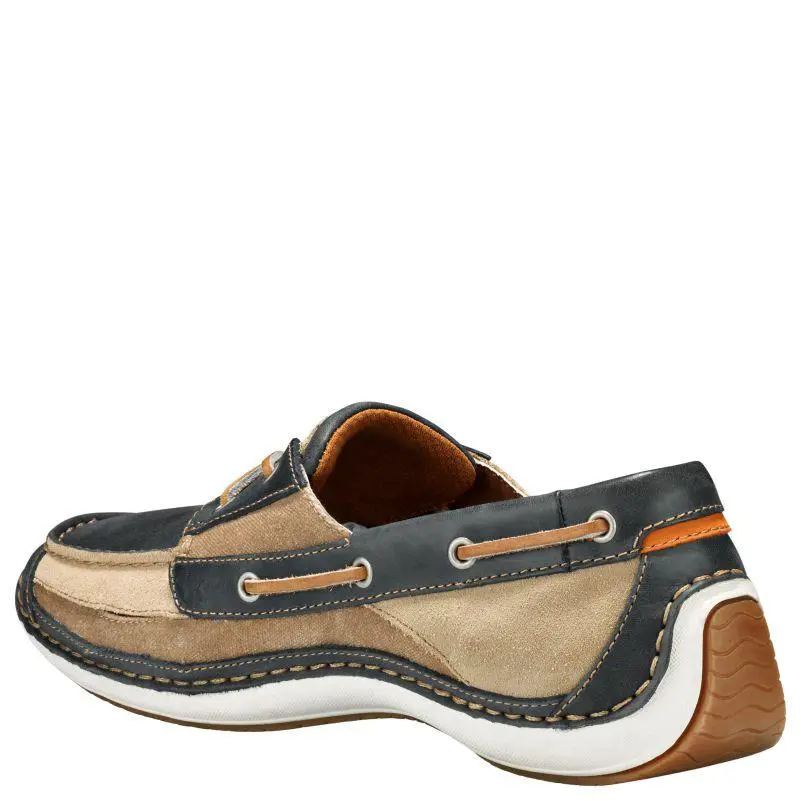 Timberland shoes - light tan suede navy 1