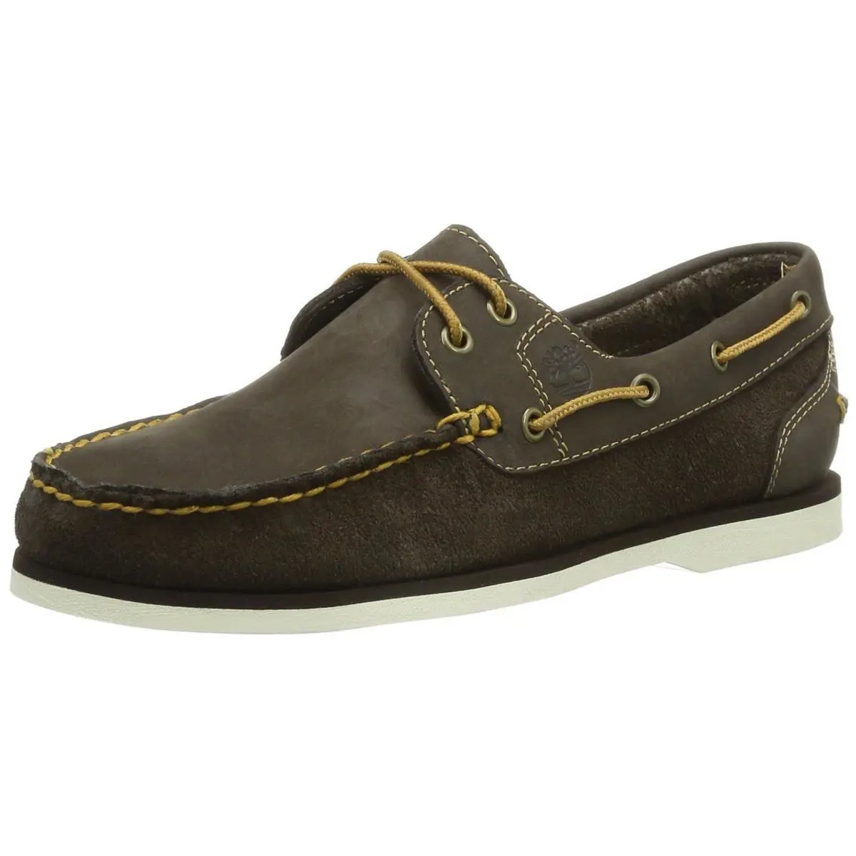 Women`s Timberland Classic 2-Eye Brown Leather Boat Shoes - Brown