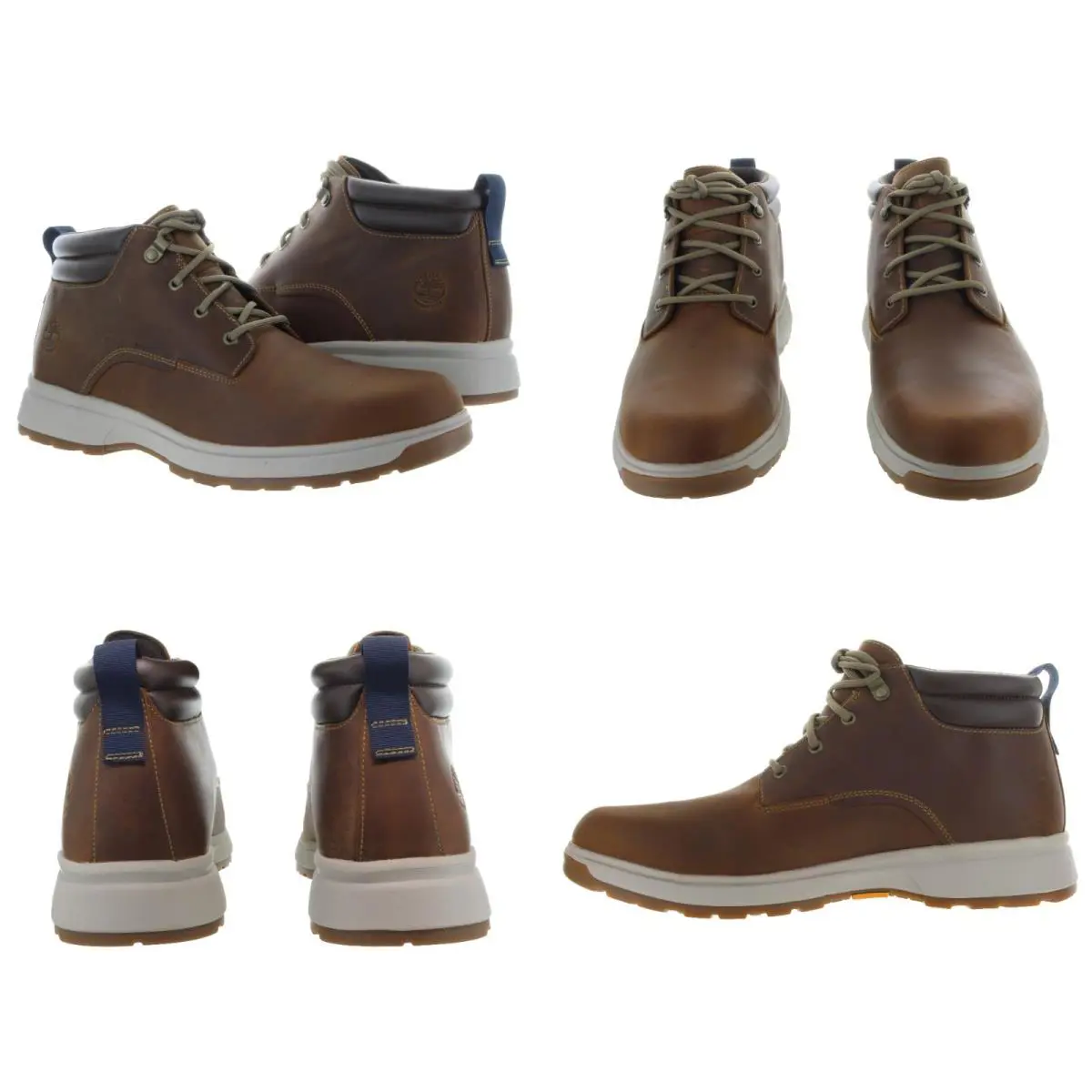 Timberland Men`s Atwells Ave Waterproof Chukka Rust Hiking Leather Boots - Rust