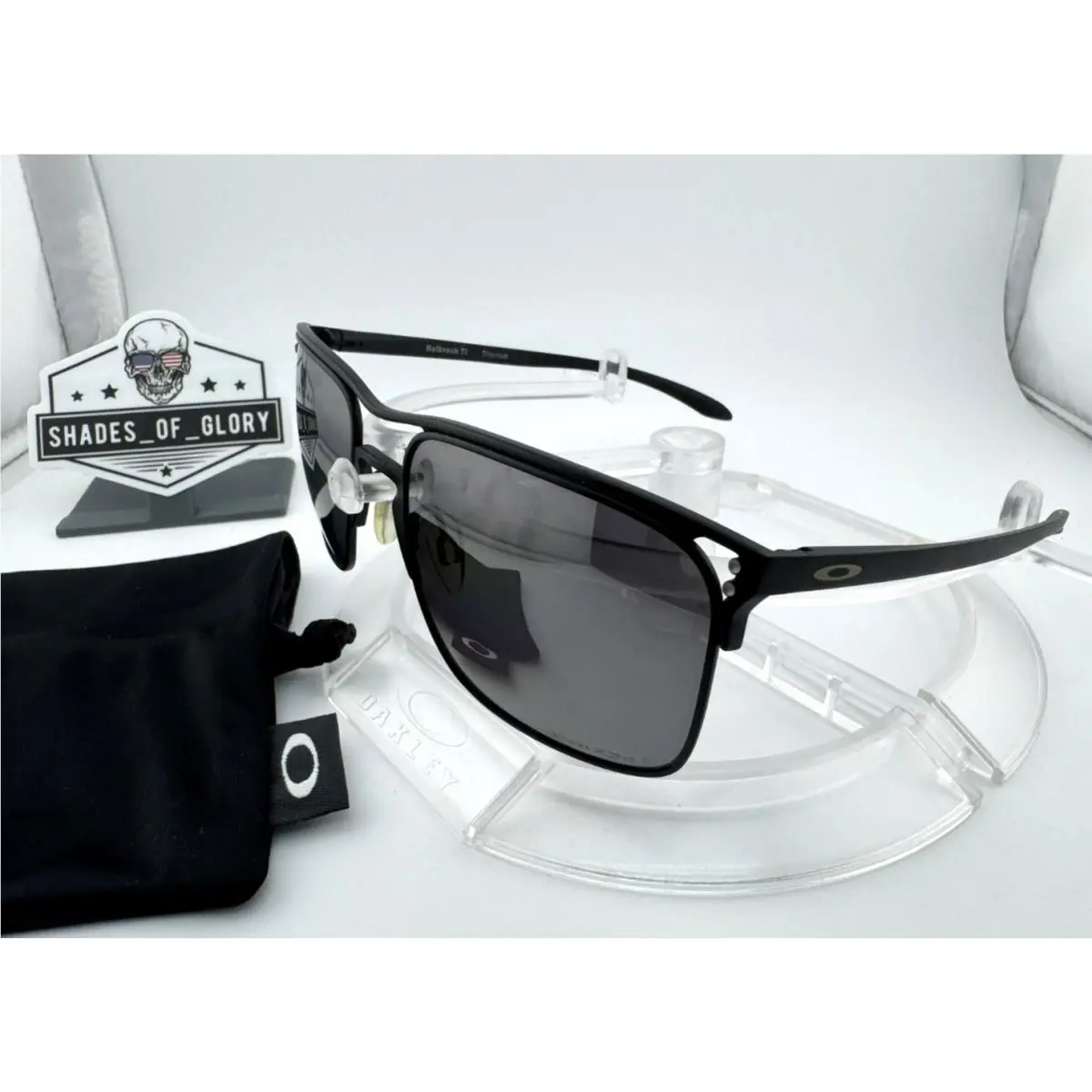 Oakley Holbrook TI Satin Black W/ Prizm Black Polarized Sunglasses OO6048-0257