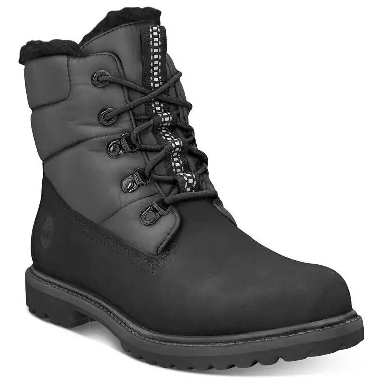 Timberland Premium 6 IN Warm Lined Black Ankle Boots Bootie Shoes Flats 8.5