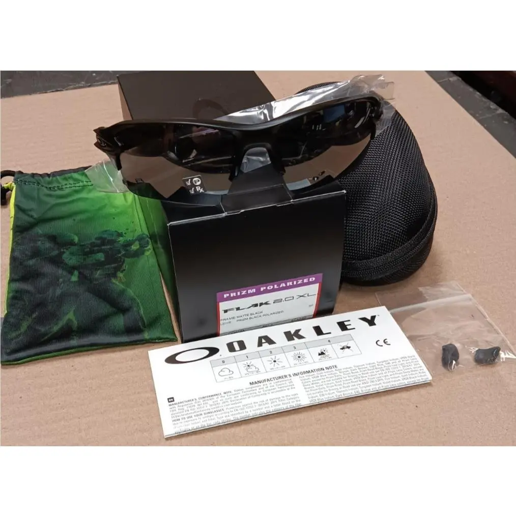 Flak 2.0 XL OO9188-6859 Matte Black Frame Prizm Black Polarized Lens by Oakley