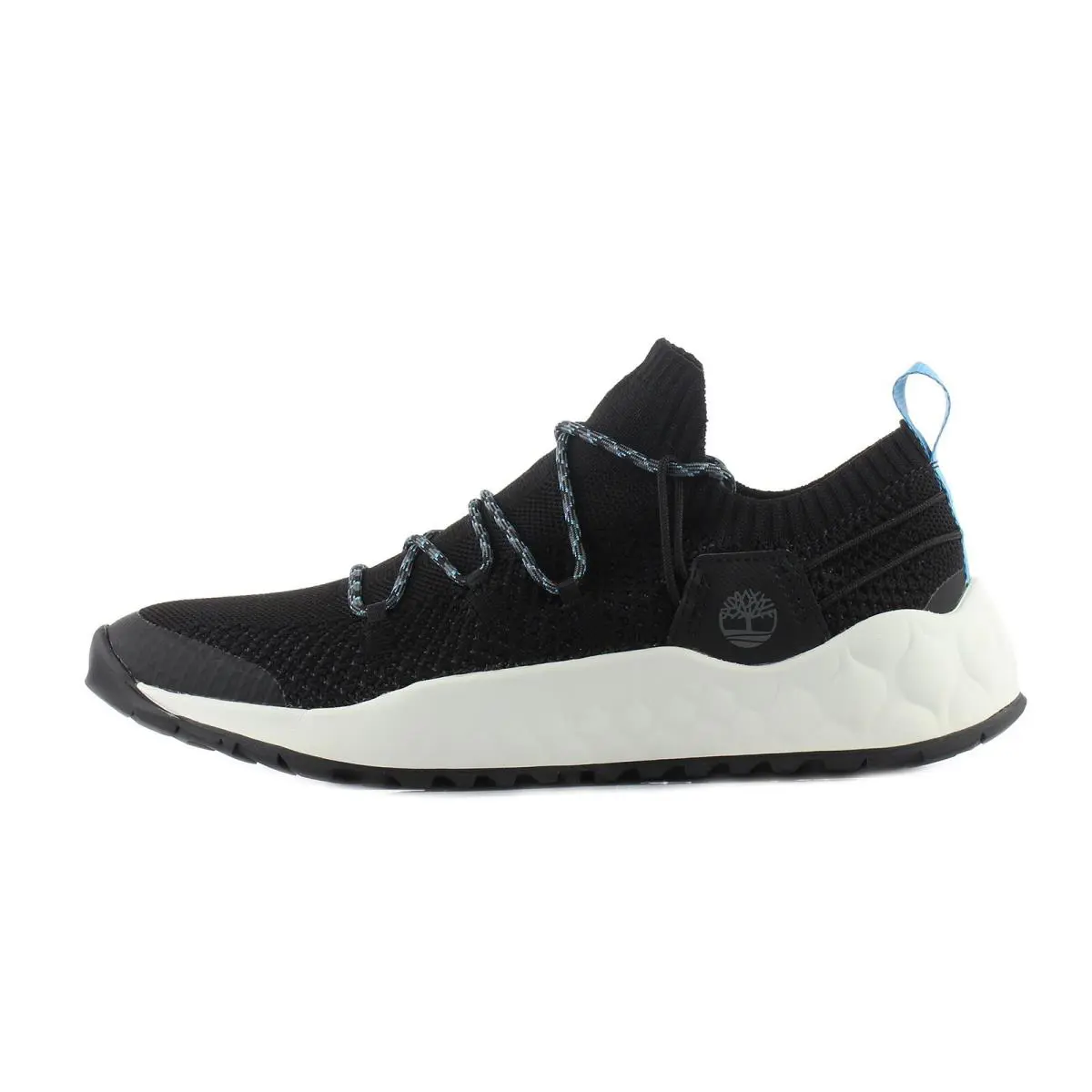 Men`s Timberland Solar Wave Low Black Knit Lifestyle Sneaker - Black