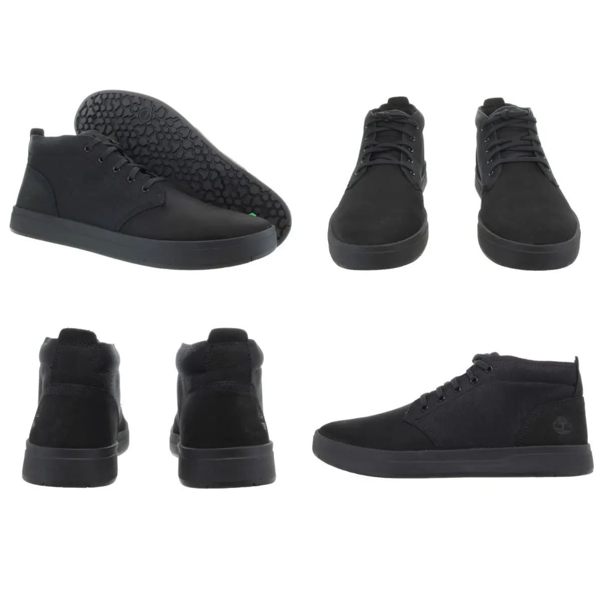 Timberland Men`s Davis Square Chukka Black Nubuck Boots Multiple Size - Black
