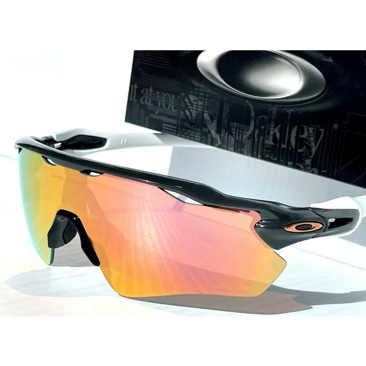 Radar EV Path Carbon Grey White w Prizm Rose Gold Sunglass 9208-C7 by Oakley