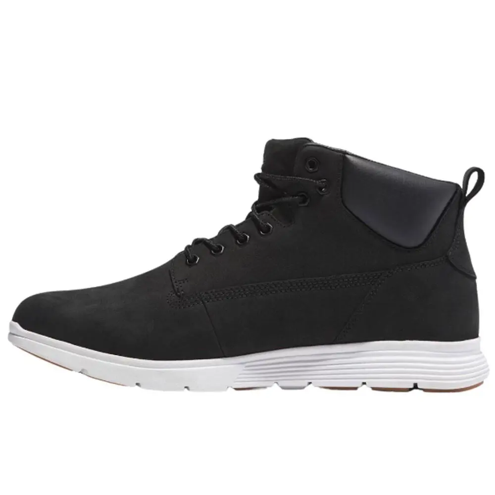 Men`s Timberland Killington Mid Lace Boot Black Nubuck Leather SZ 11.5 M - Black