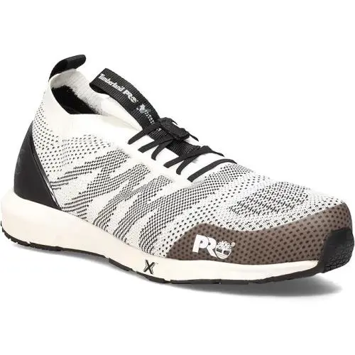 Timberland Pro Men`s Radius Knit Slip-on Safety Shoes Size 10 Whit/black - White