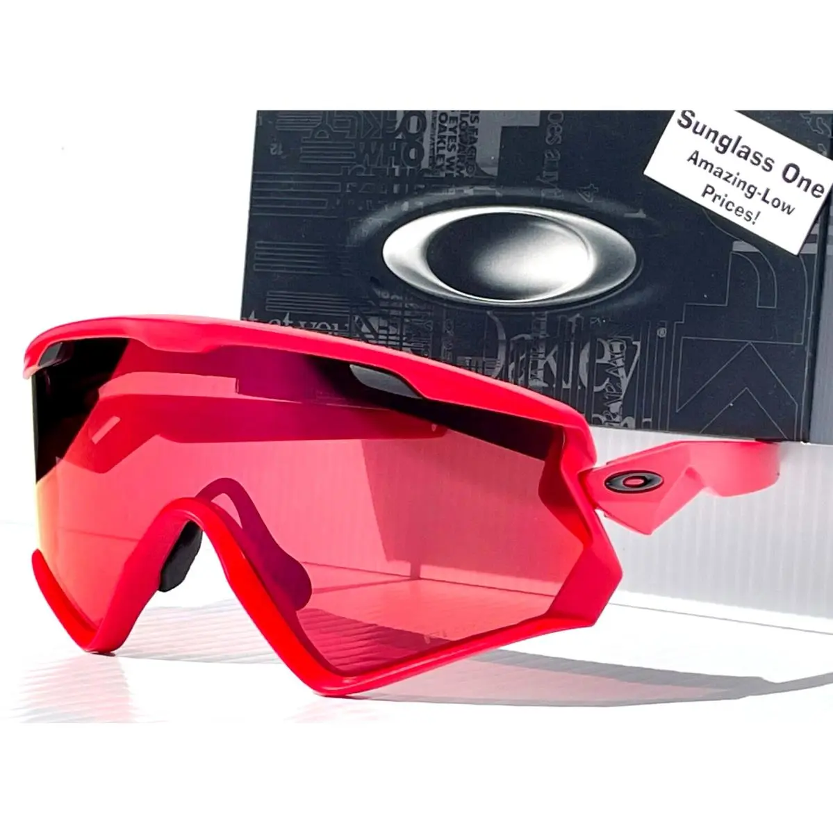 Wind Jacket 2.0 Matte Redline Prizm Snow Torch Lens Sunglass 9418-25 by Oakley