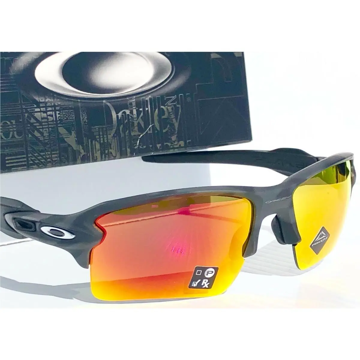 Oakley Flak 2.0 Black Camo w Prizm Ruby XL Lens Sunglass 9188-86