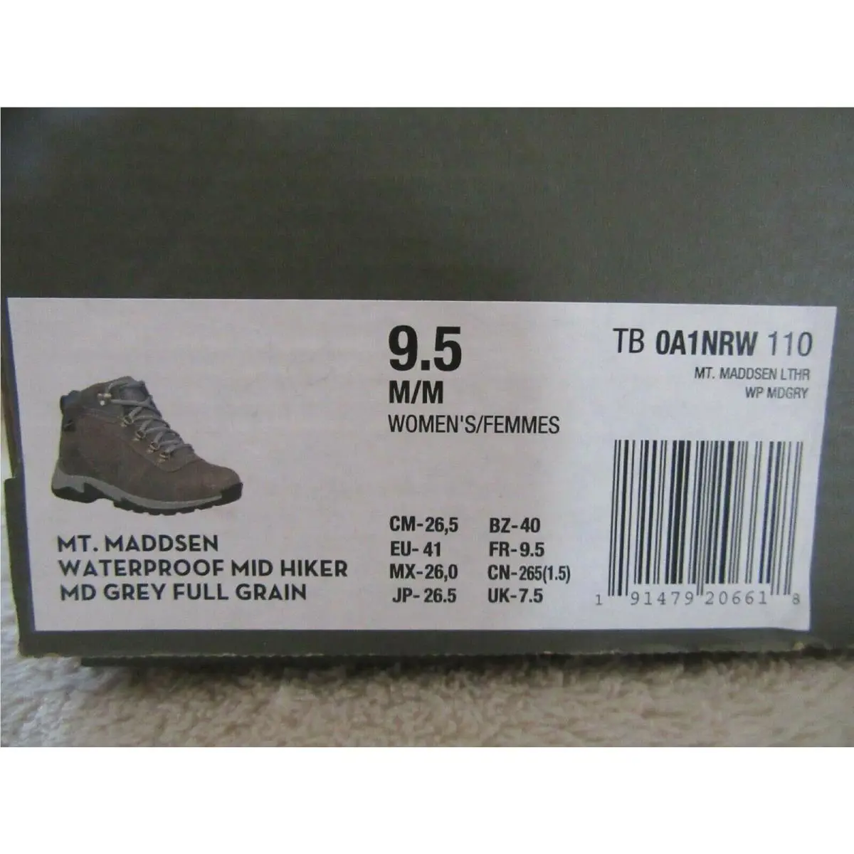 Timberland shoes - Mt Maddsen - Maddsen - Gray (UPC: 191479206618) 10