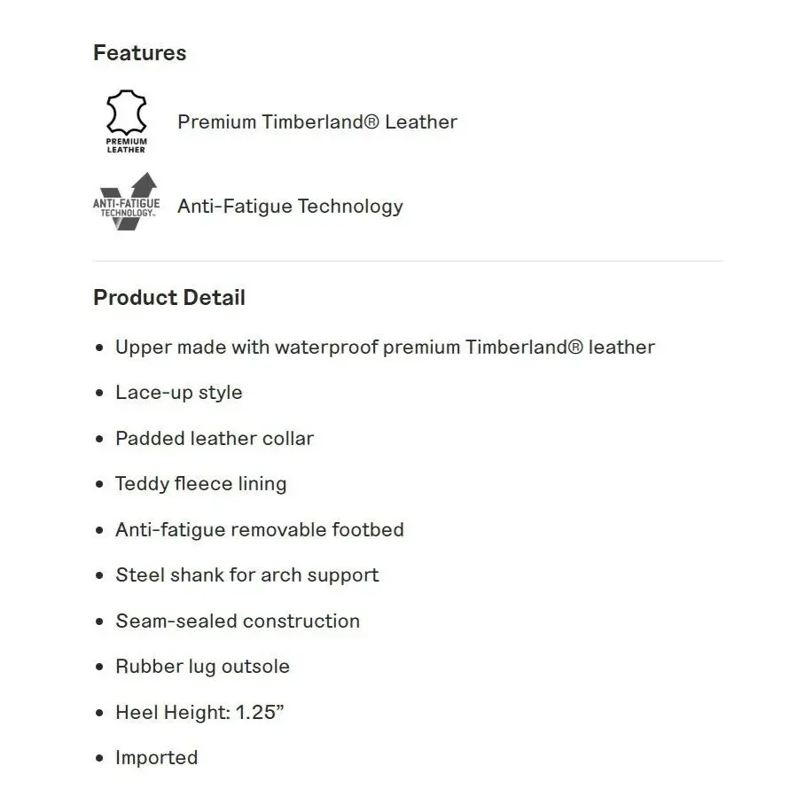 Timberland shoes - Timberland Premium 6 Inch Warm Waterproof - A1981 - Black 8