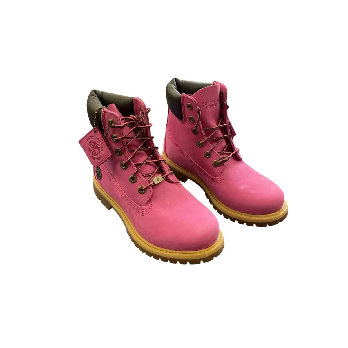 Timberland Women’s 6in Premium Suede Nubuck Size 7 Hot Pink Boot - Pink