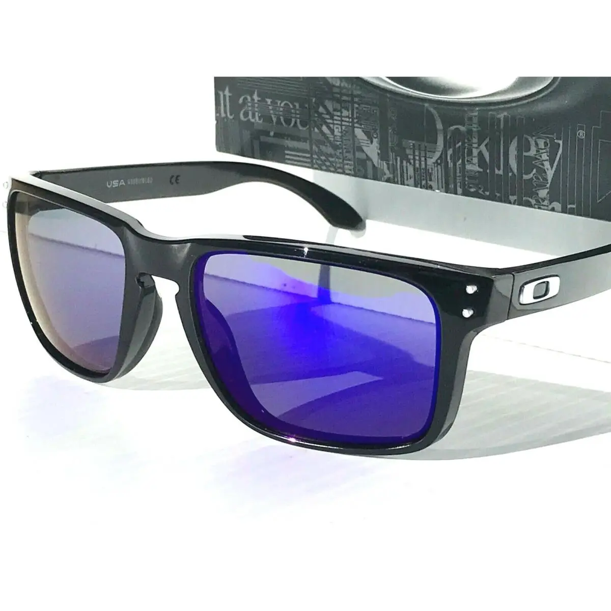 Oakley Holbrook XL Shiny Black Galaxy Blue Iridium Sunglass 9417