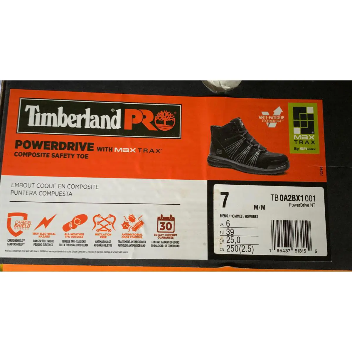 Timberland shoes - Timberland PRO Powerdrive - PRO Powerdrive - 0A2BX1 001 - Black (UPC: 0195437613159) 4