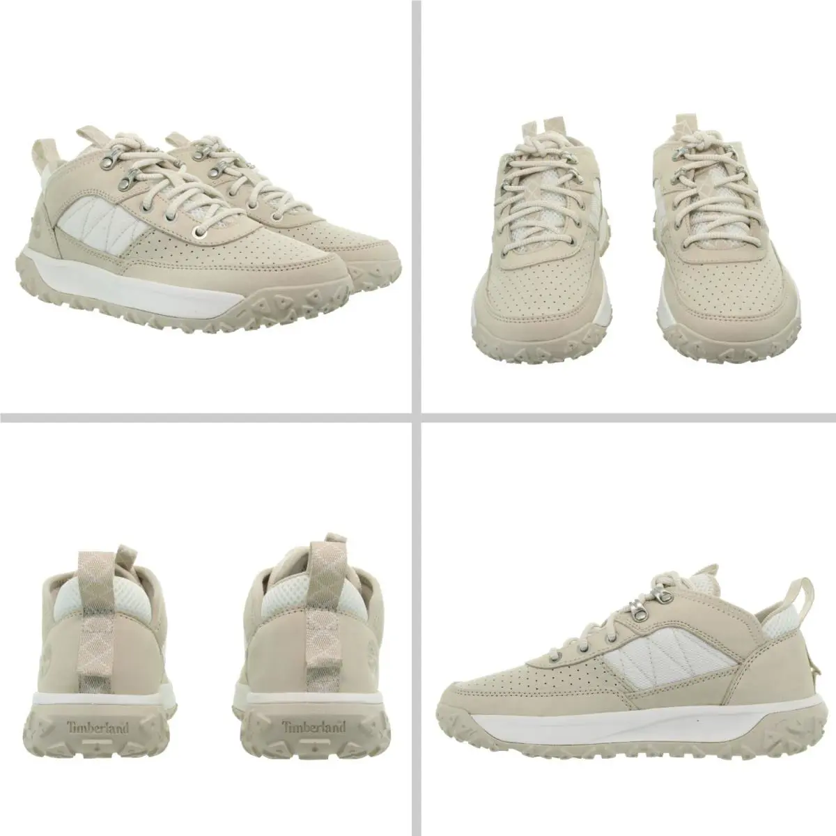 Timberland Women`s Greenstride Motion 6 Low White Nubuck Hiker Shoes Size 7