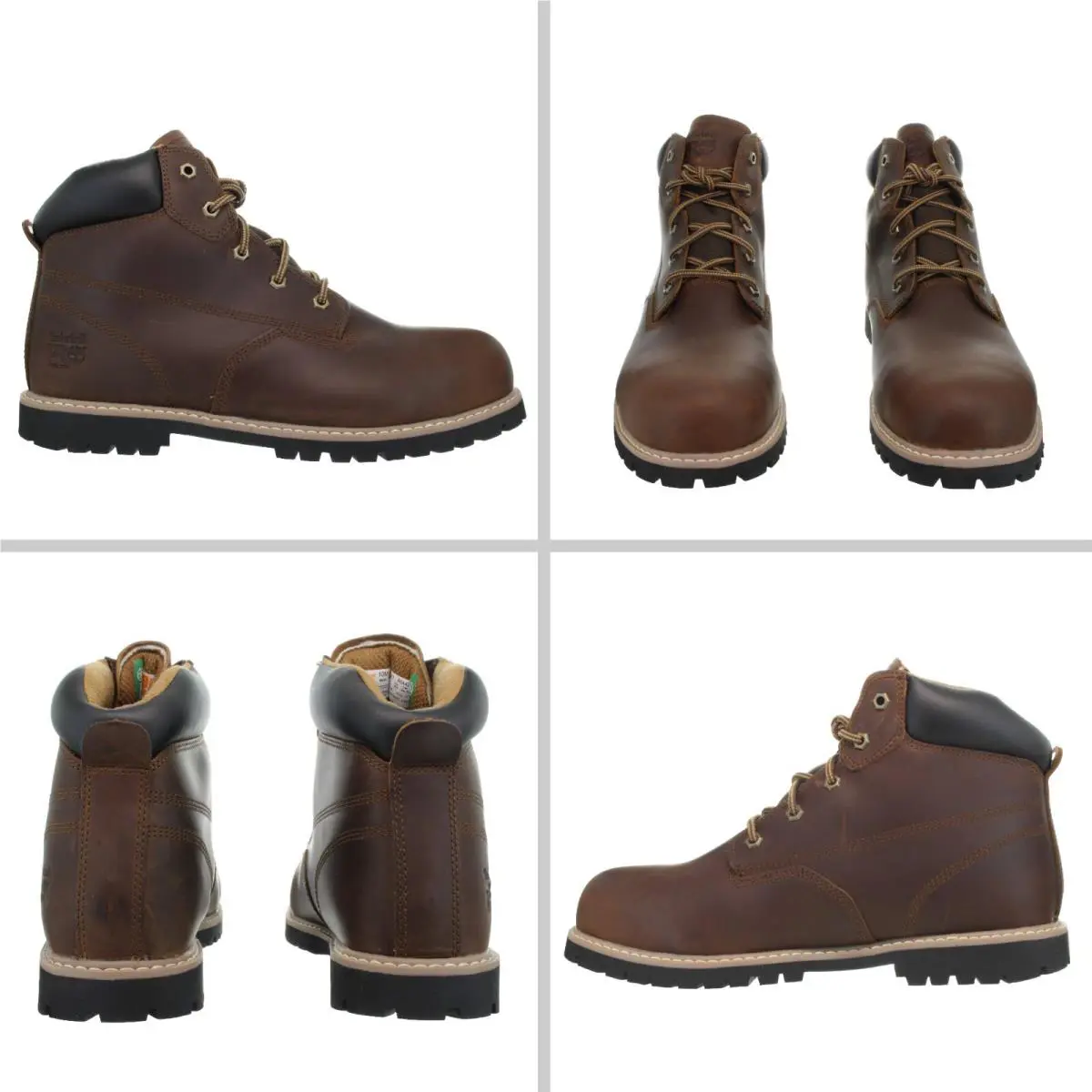 Timberland Pro® Men`s Gritstone 6 Inch Steel Safety Toe Brown Work Boots Size 10 - Brown