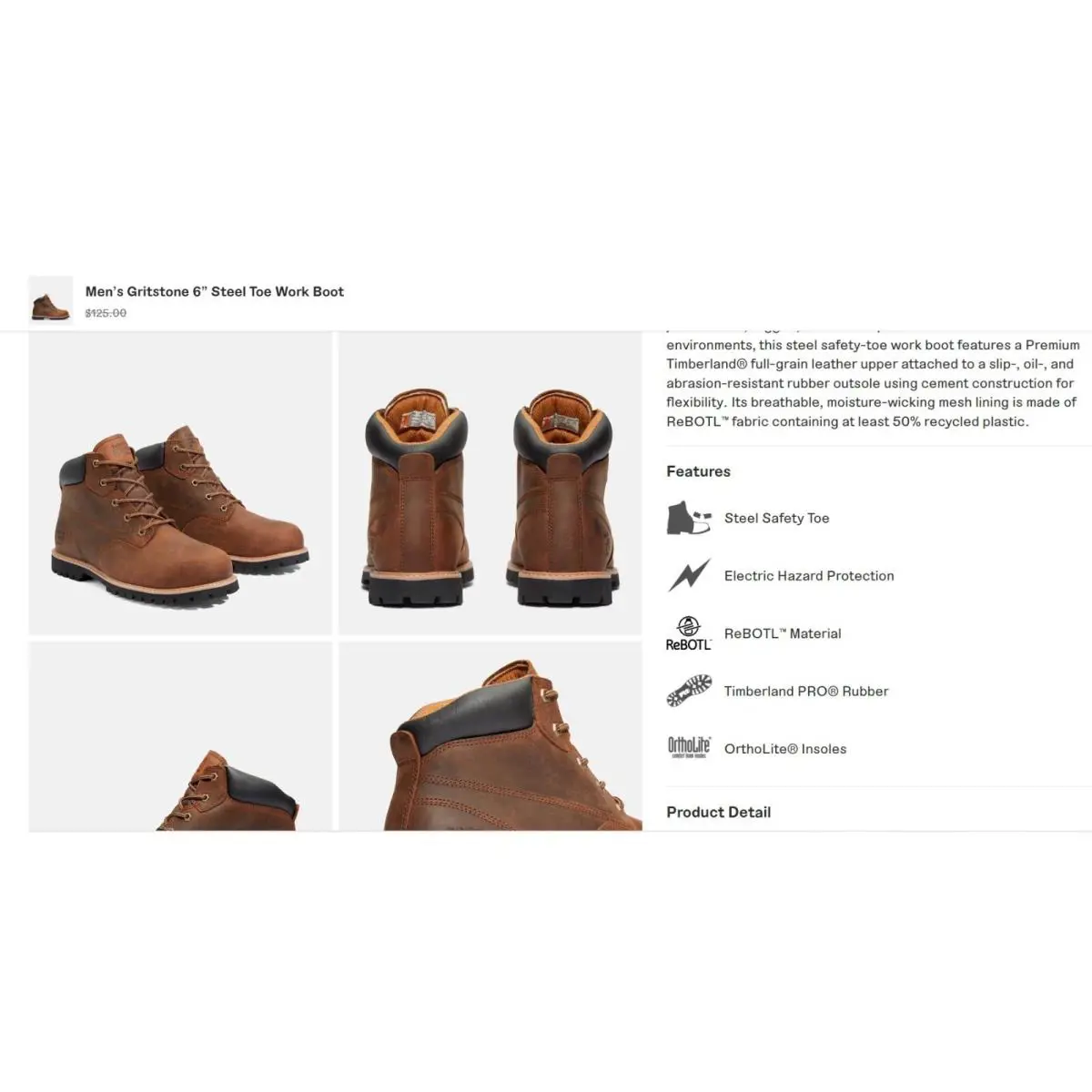 Timberland shoes - Timberland Pro® Gritstone 6 Inch Steel Safety Toe - A1Q8D - Brown 7