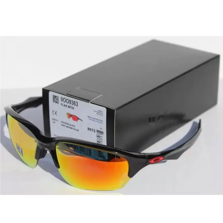 Flak Beta Sunglasses Black Ruby Iridium Polarized Lens by Oakley