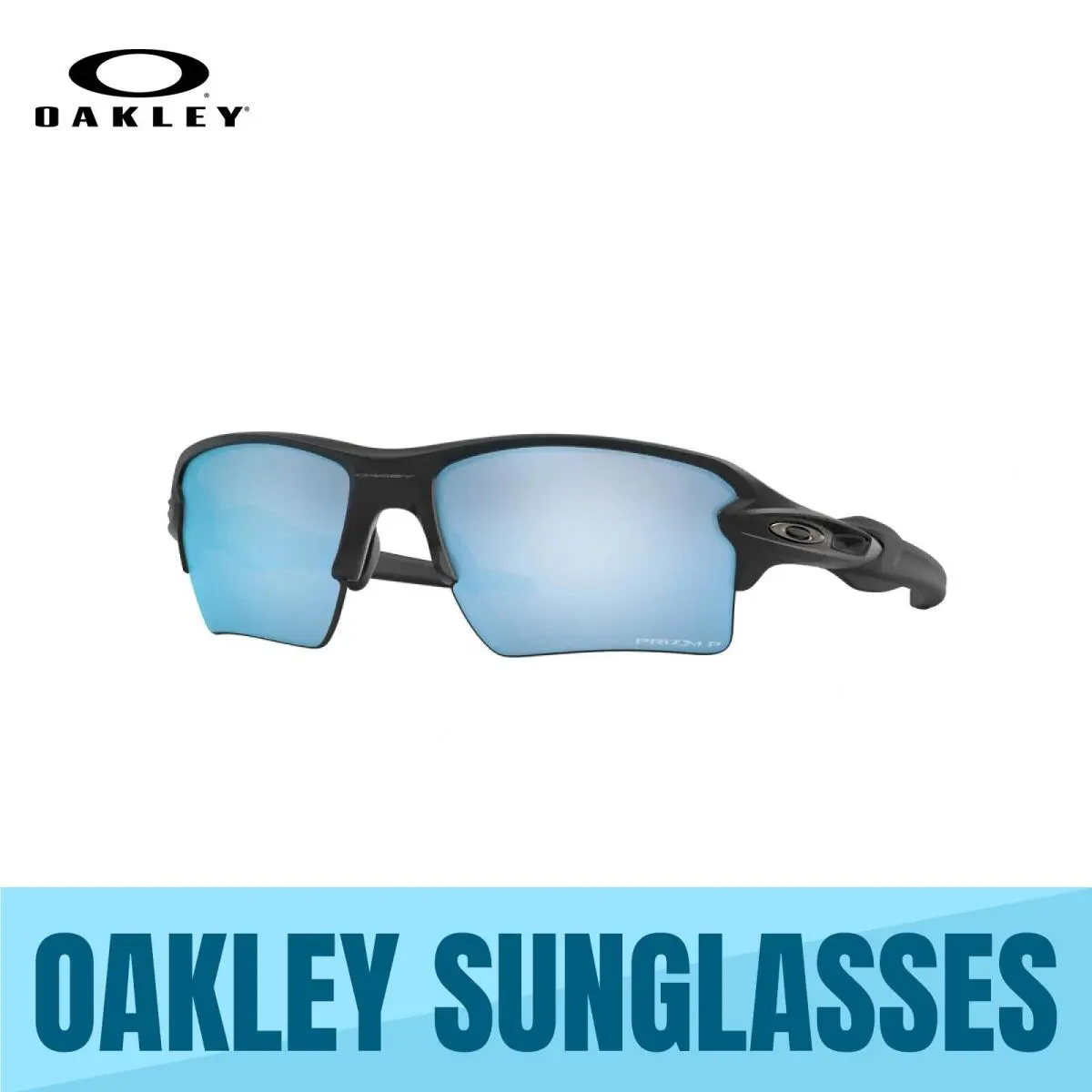OO9188-58 Flak 2.0 XL Matte Black-prizm Deep Water Polarized Sunglasses by Oakley