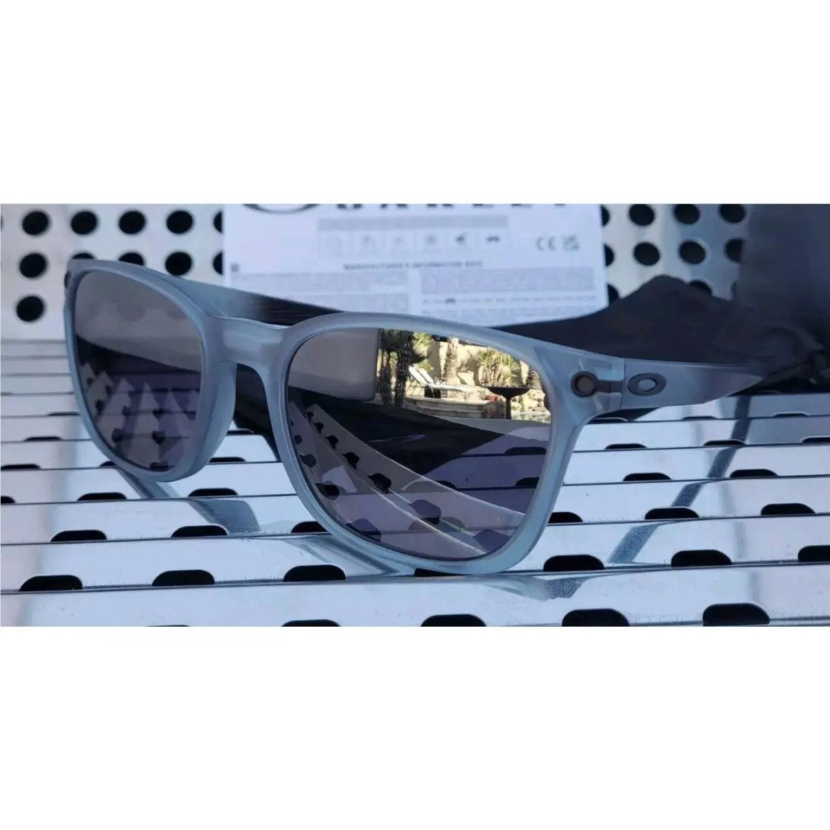 Oakley Ojector 9018-1755 Sunglasses Matte Trans Stoash w/ Prizm Black