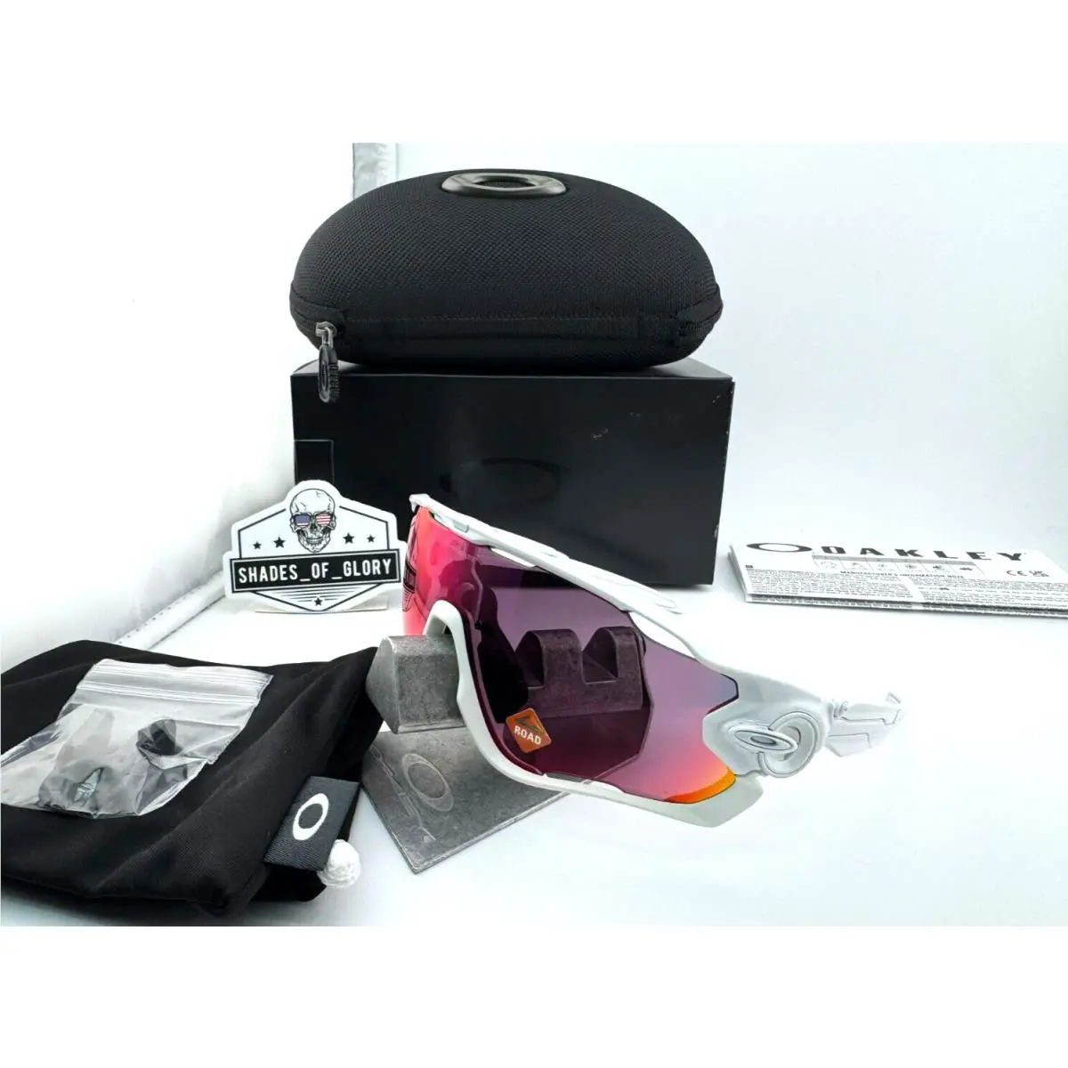 Oakley Jawbreaker Polished White Prizm Road Sunglasses OO9290-55