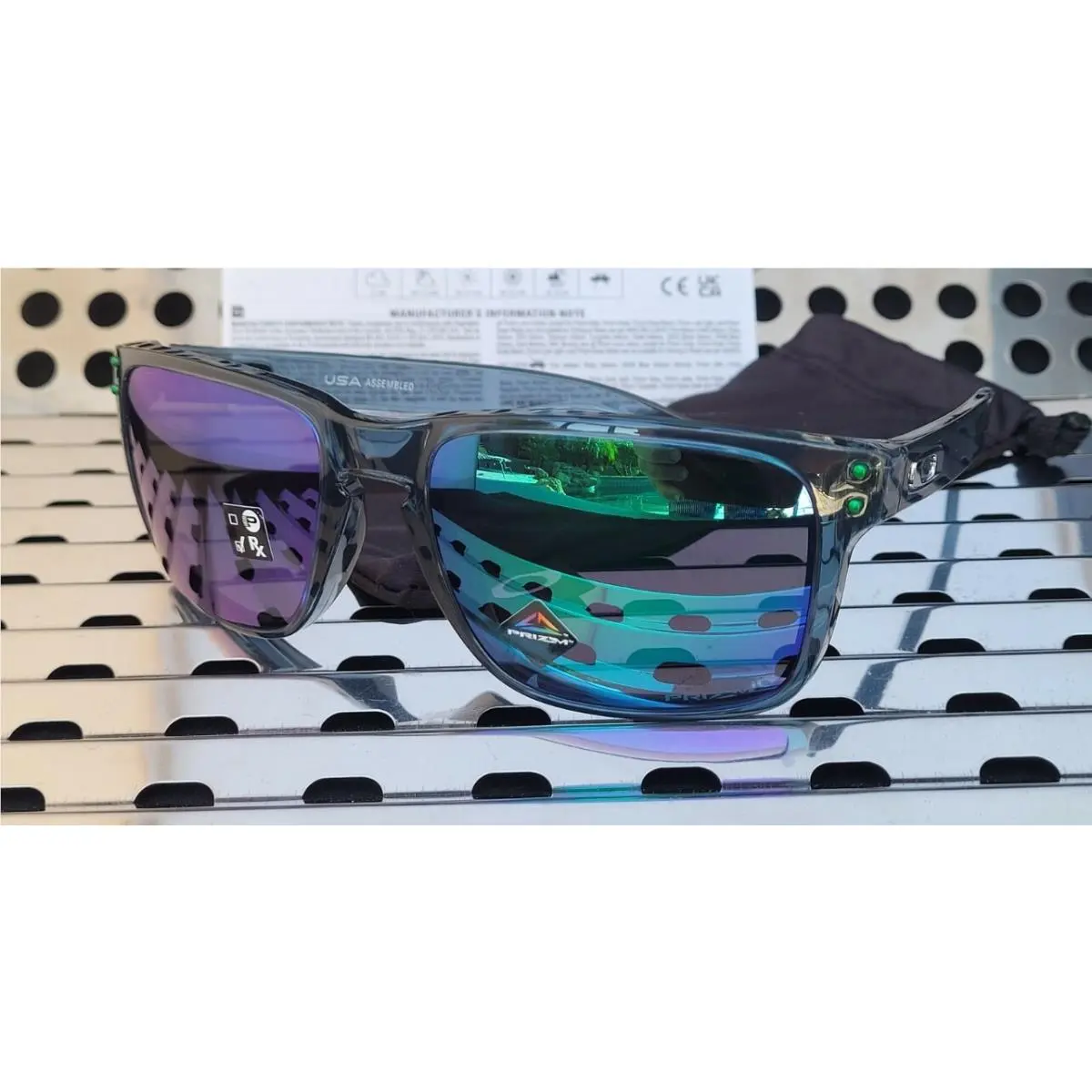 Oakley Holbrook XL 9417-1459 Sunglasses Crystal Black w/ Prizm Jade Iridium