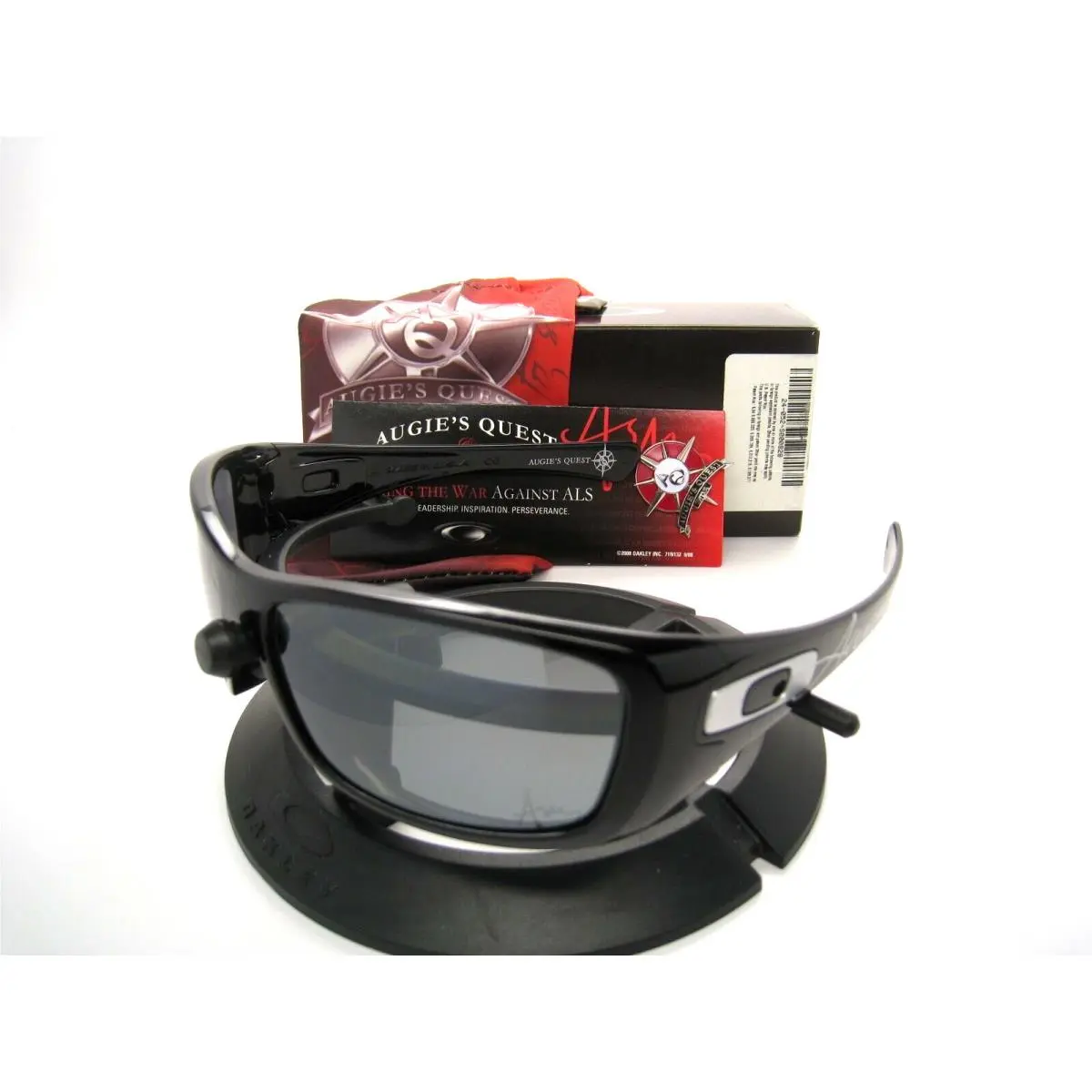 Sun Limited Edition Augie`s Quest Hijinx Plshd Blk W/blk Polarized 24-052 by Oakley