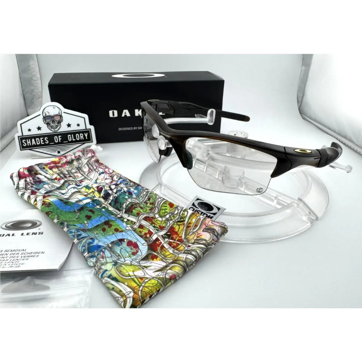 Half Jacket 2.0 XL Rootbeer Photochromic Transition Sunglasses Custom by Oakley