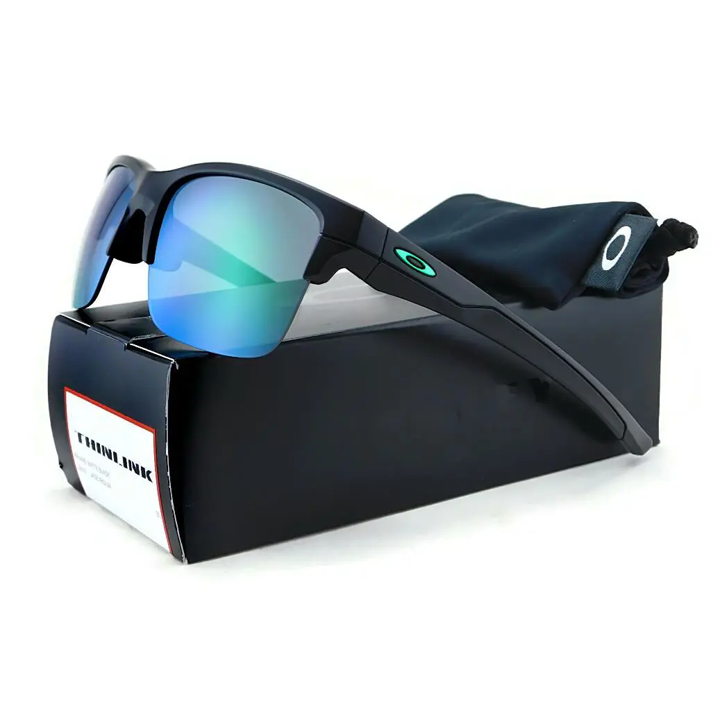 Thinlink Sunglasses 9316-09 Matte Black / Jade Iridium Lens by Oakley