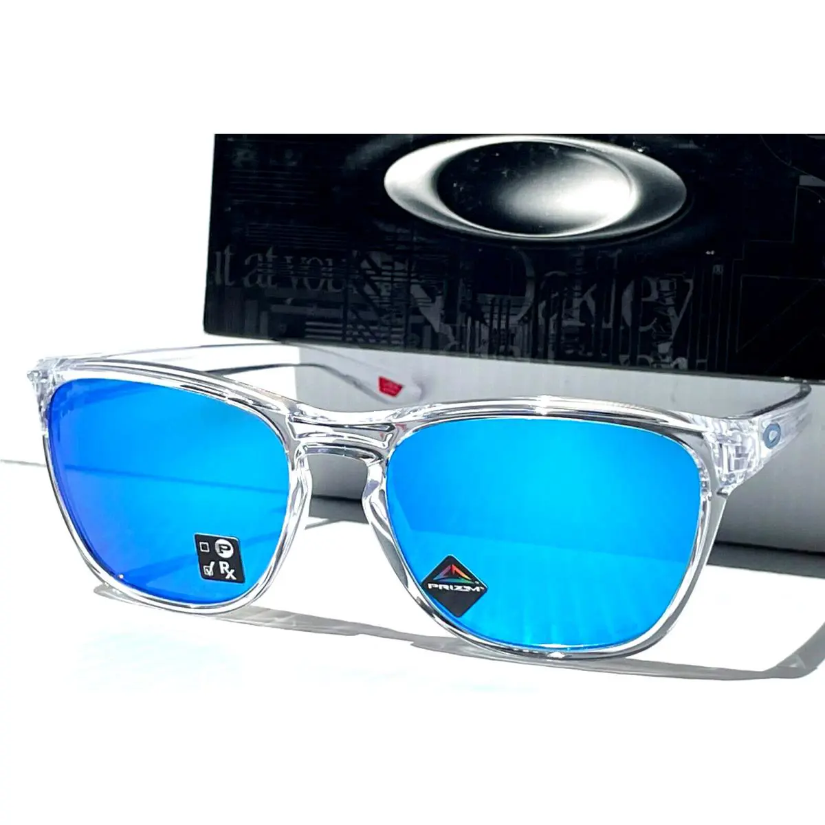 Manorburn Shiny Clear Prizm Sapphire Lens Sunglass 9479-06 by Oakley