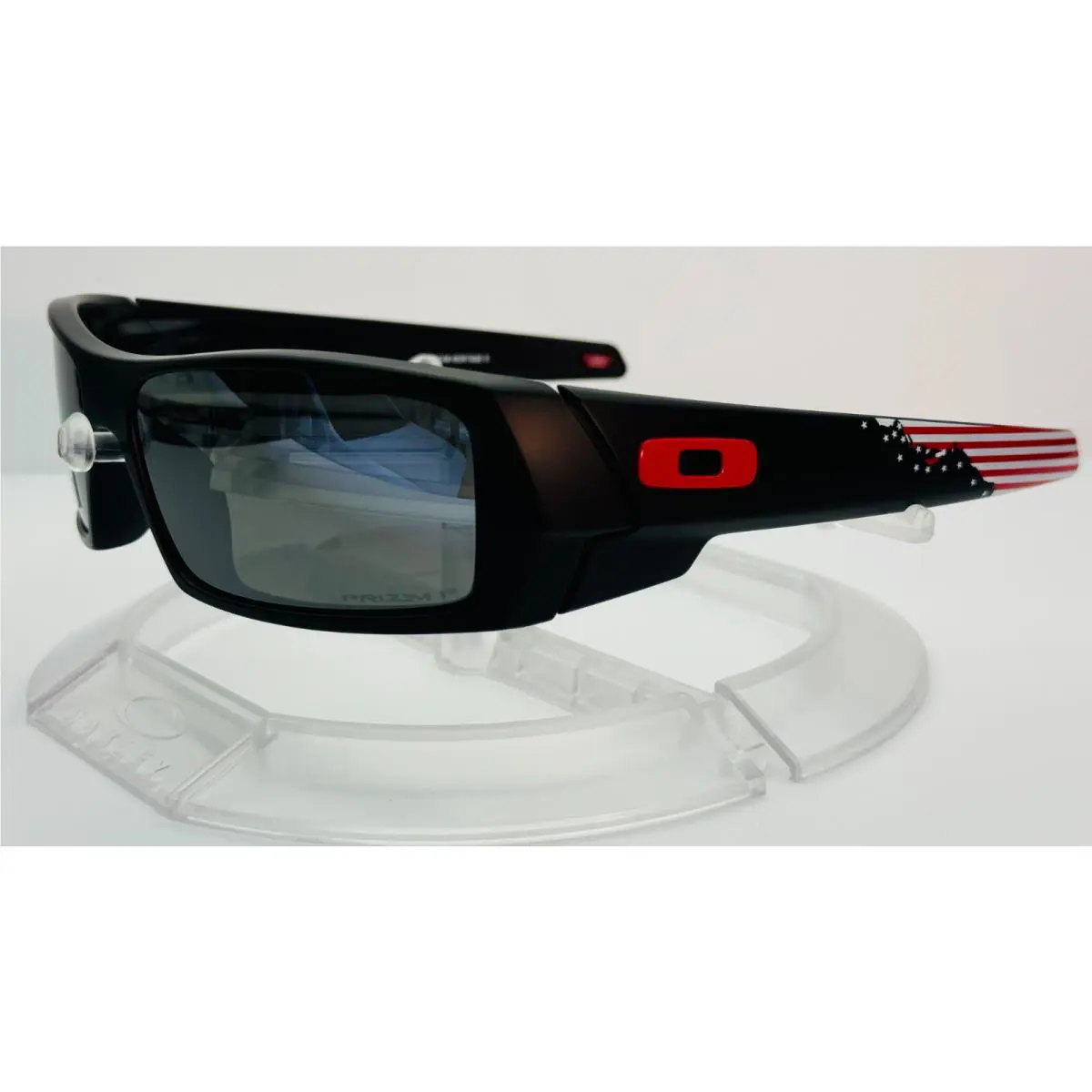 Oakley Gascan Sunglasses / Matte Black / Prizm Black Polarized / Usa Flag