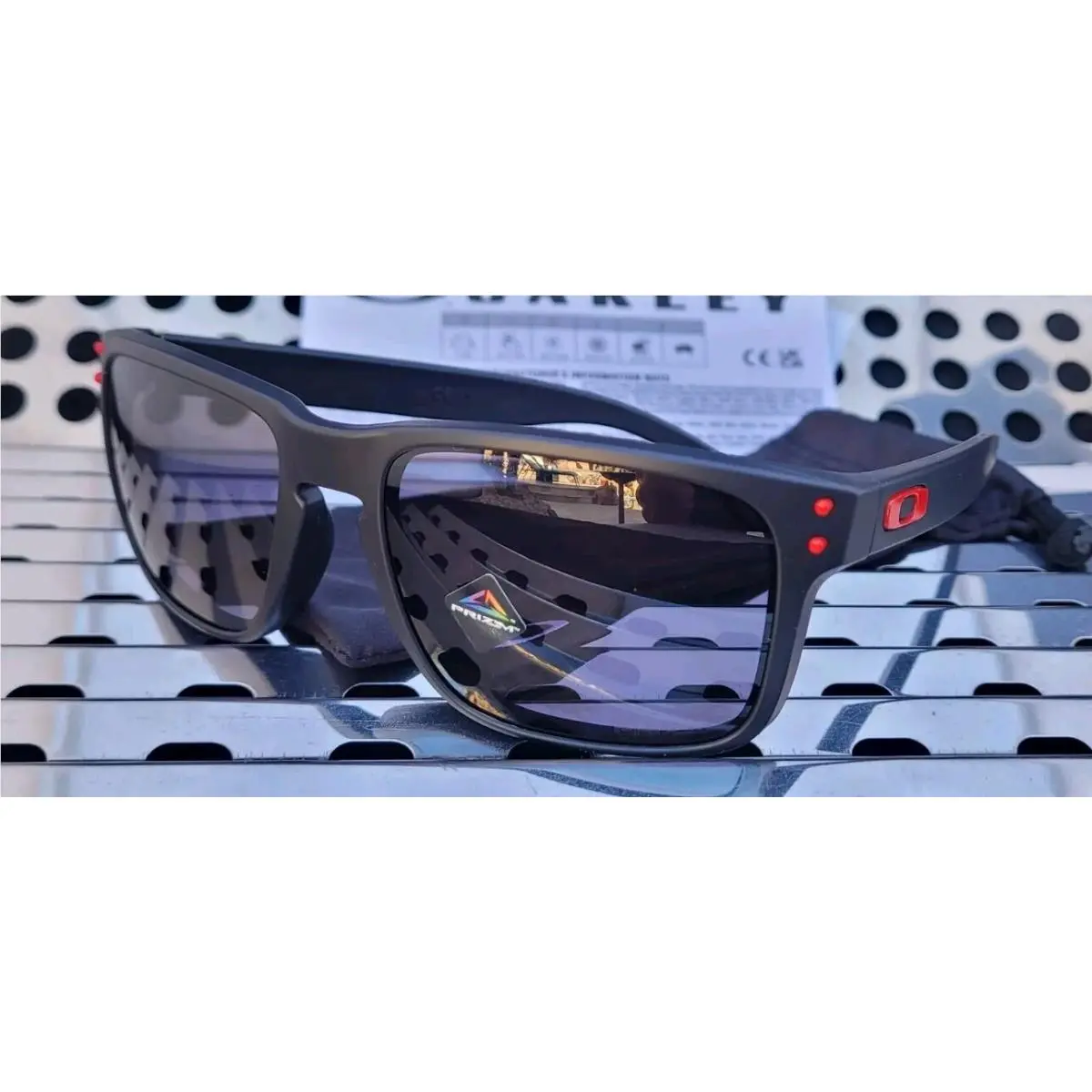 Oakley Holbrook 9102-U255 Sunglasses Matte Black w/ Prizm Grey