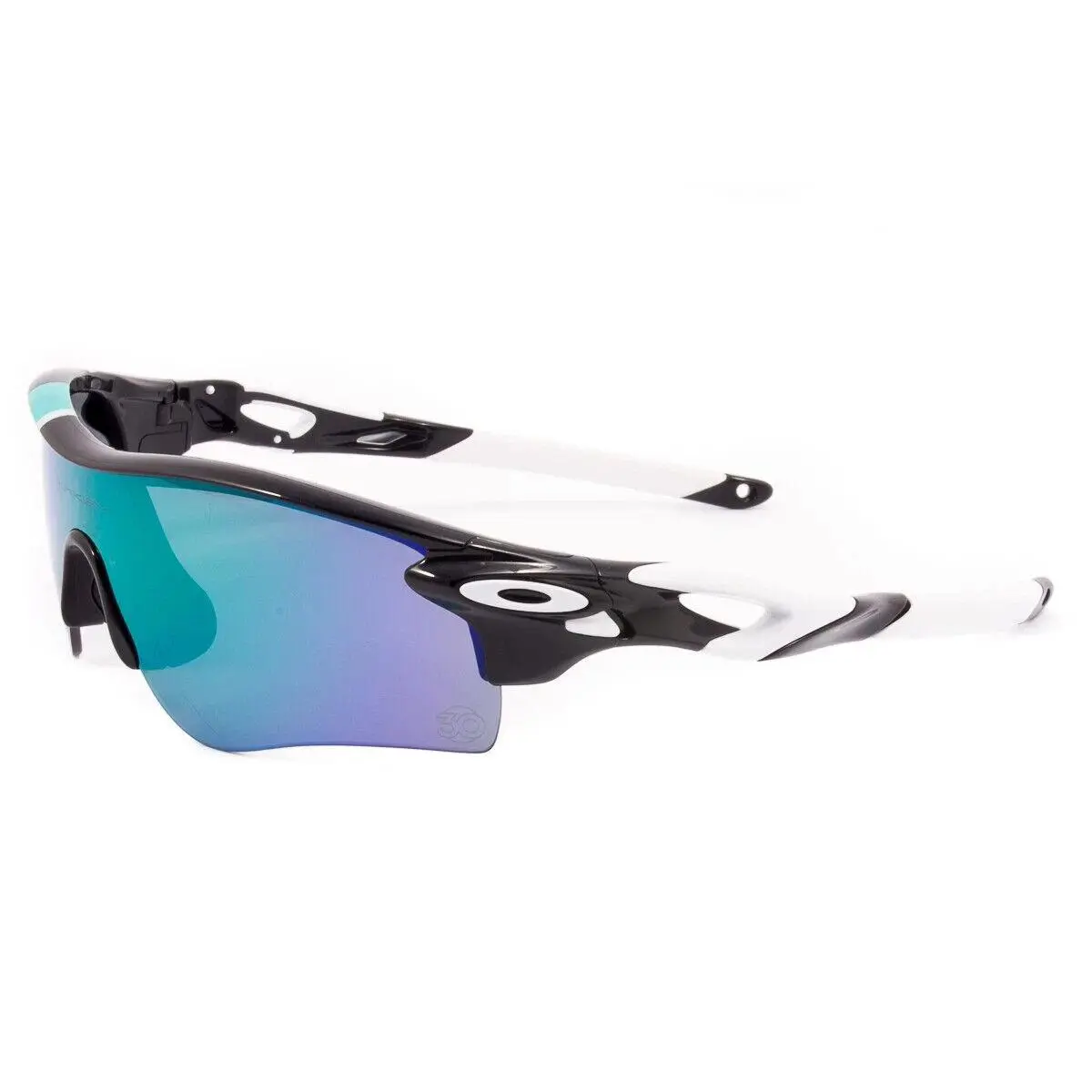 Oakley Sunglass 30 Years Radar Path Polished Black Jade Iridium 26-268 - Frame: Black, Lens: Green