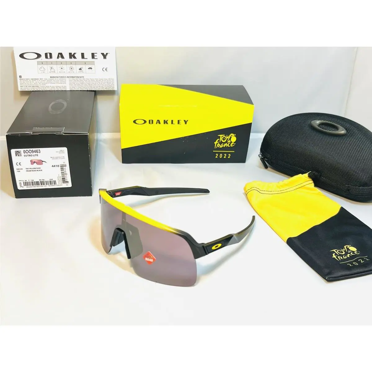 Tdf Sutro Lite Sunglasses Yellow Fade Prizm Road Black Tour De France by Oakley