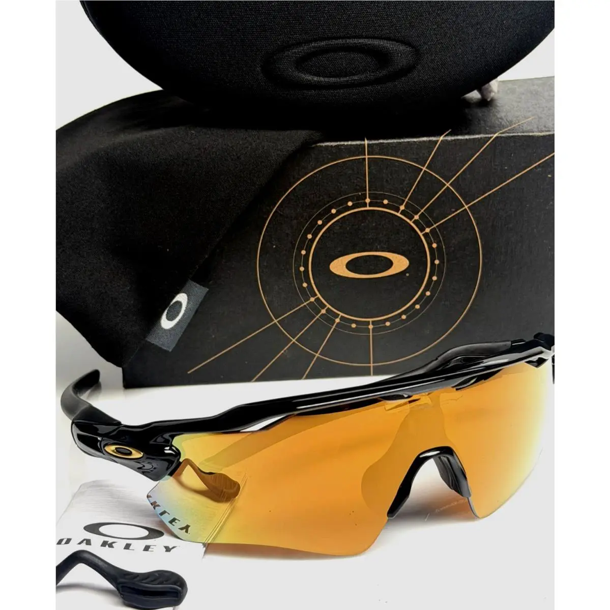 Oakley Radar EV Path Black Prizm Polarized 24k Gold Lens Sunglass 9208-C9