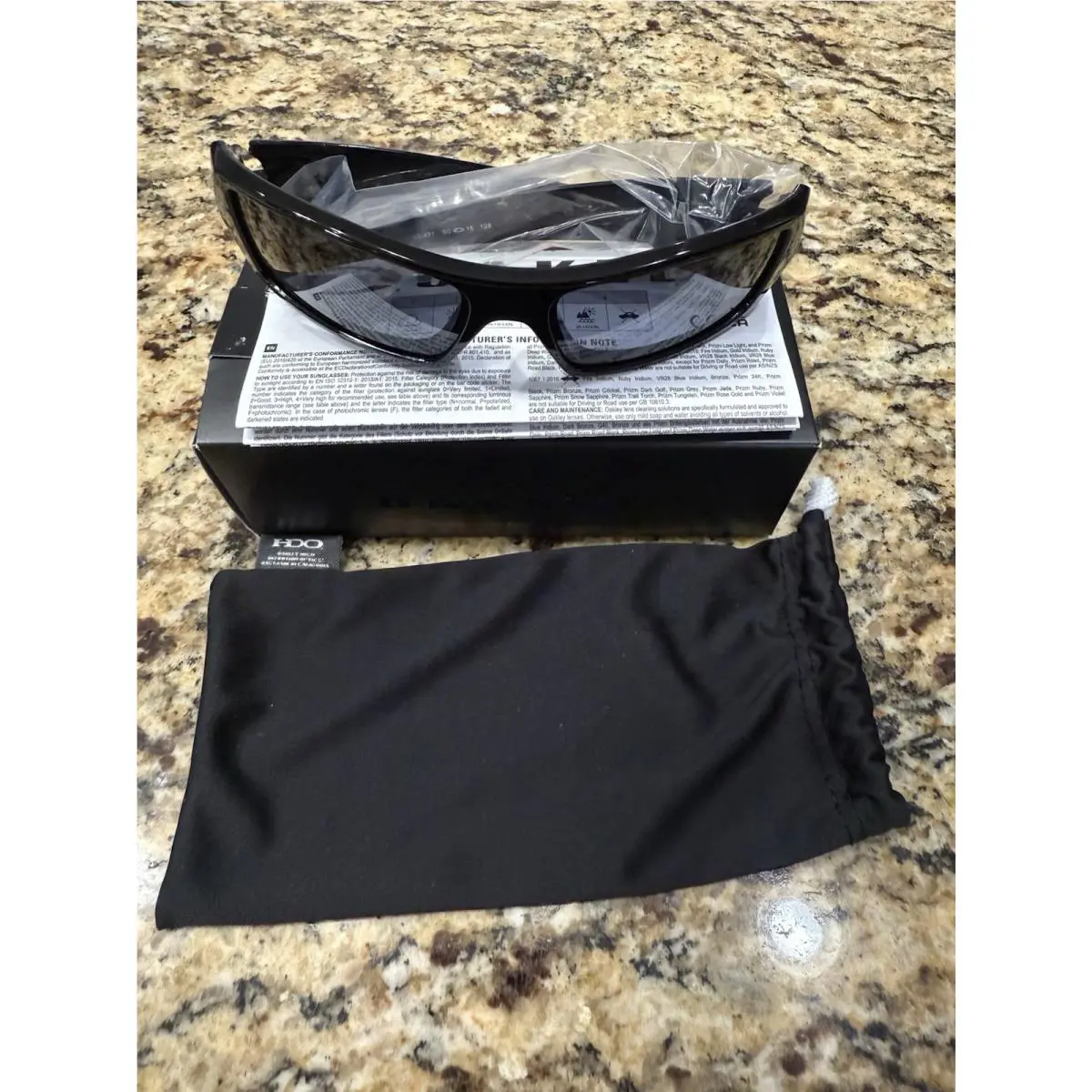 Sunglasses Gascan Model 03-471 Polished Black Frames with Grey Lens Usa by Oakley