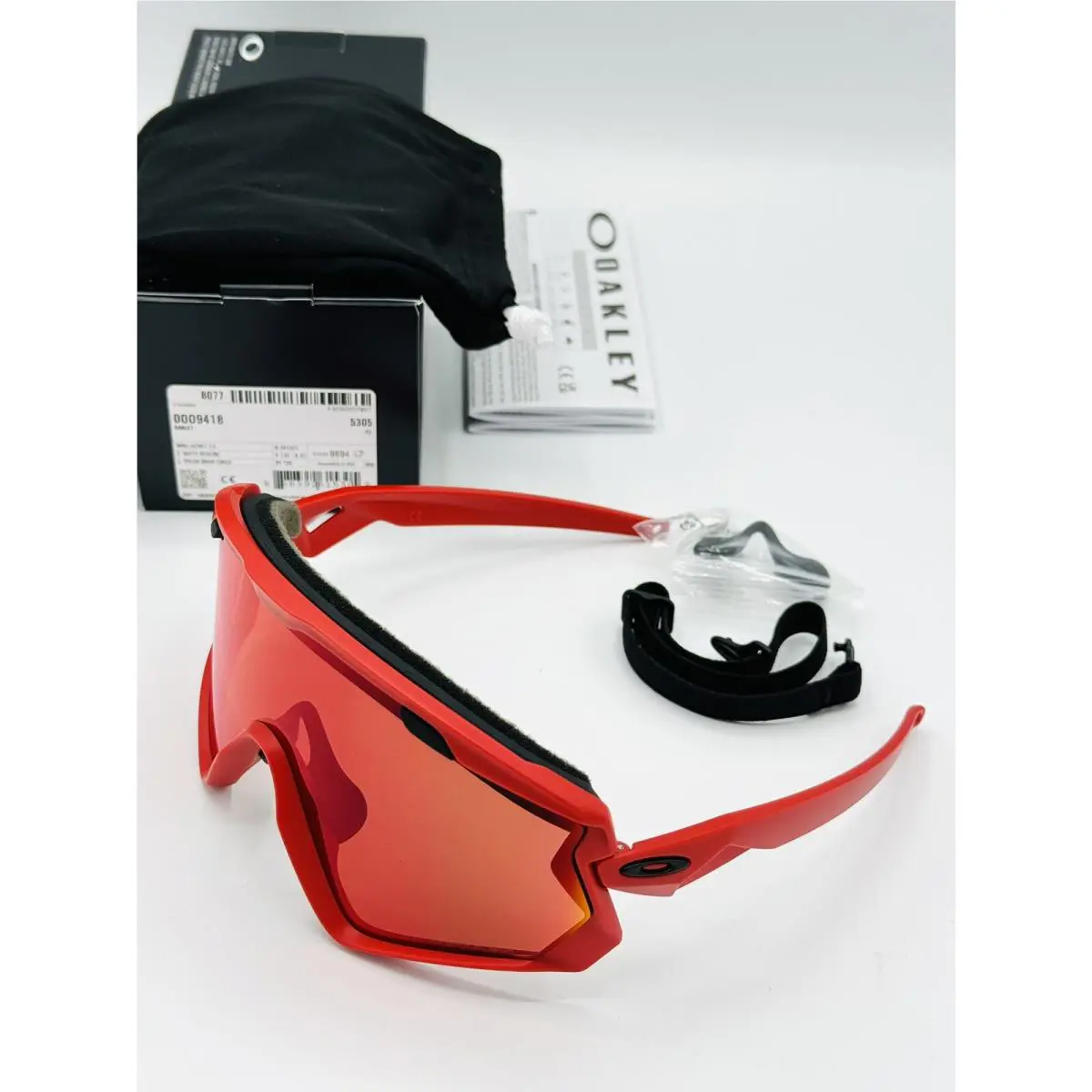 Oakley Wind Jacket 2.0 Sunglasses Matte Redline Frame- Prizm Snow Torch Lens