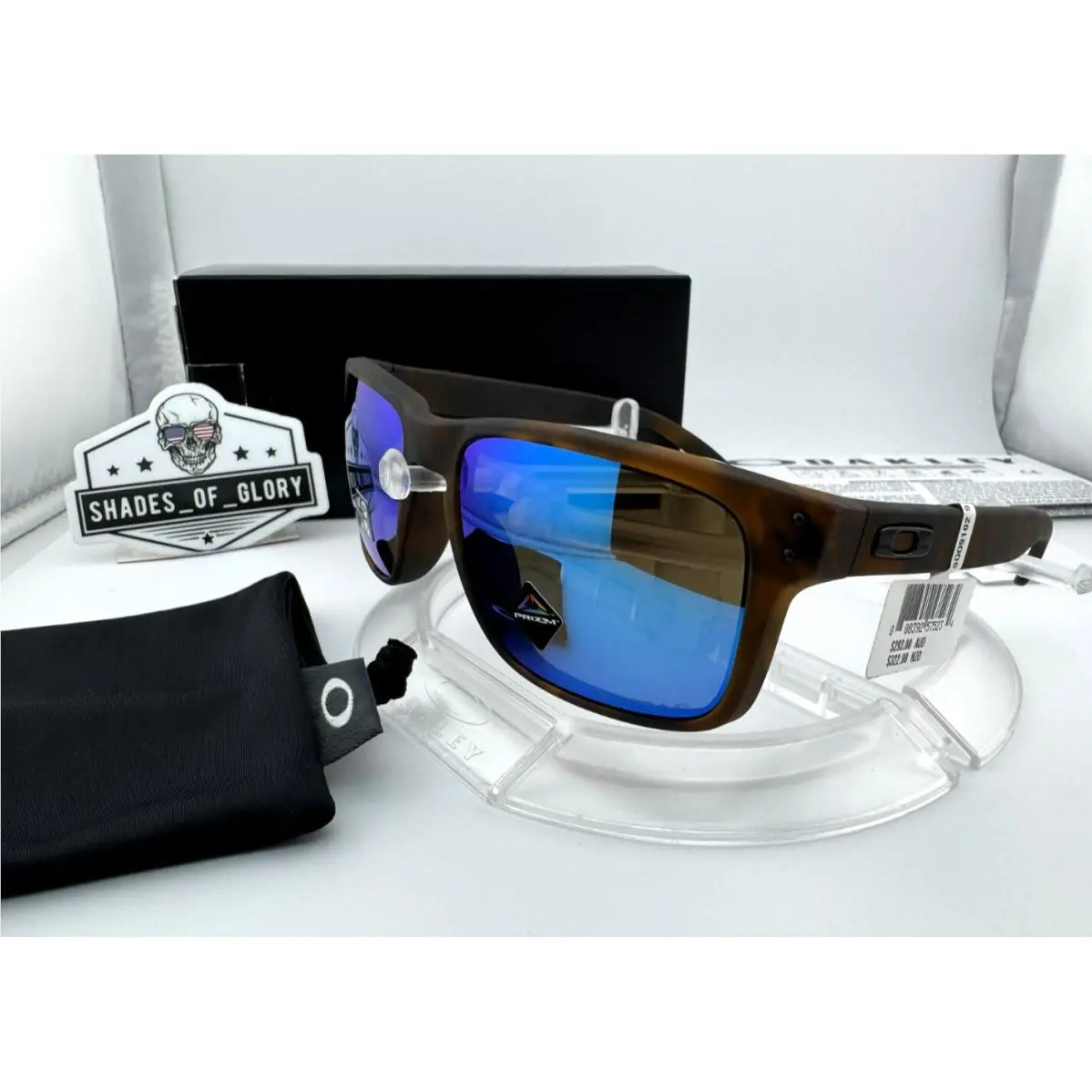 Oakley Holbrook Matte Tortoise Prizm Sapphire Polarized Sunglasses OO9102-V4