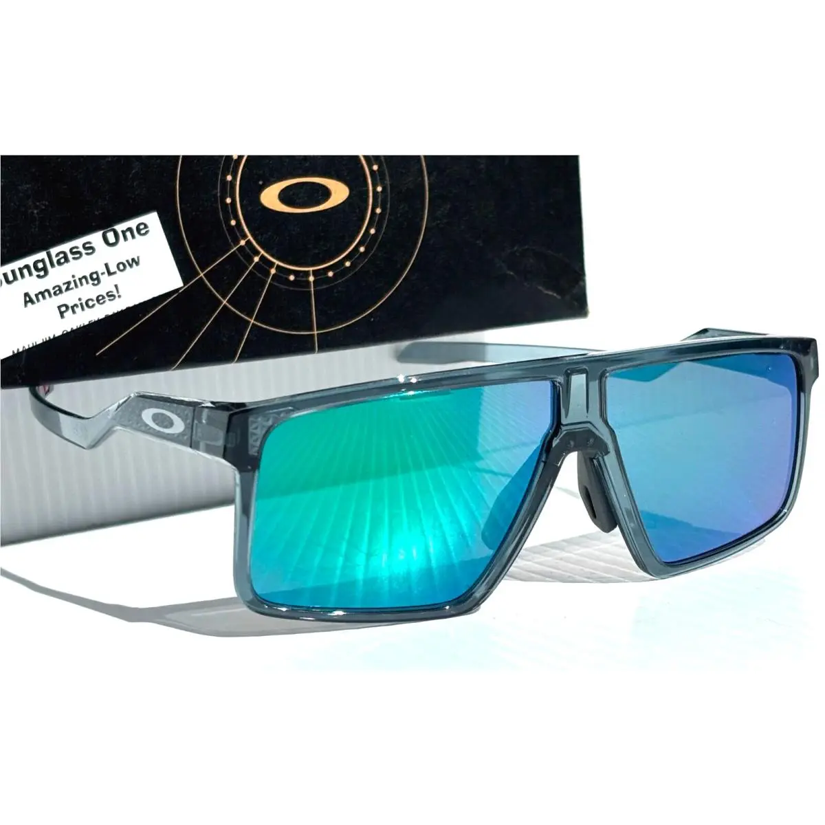 Oakley Helux Crystal Black Clear Prizm Jade Lens Sunglass 9285-09
