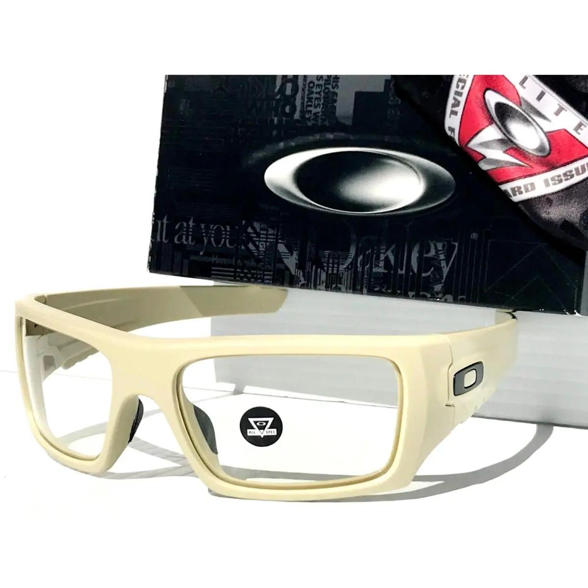 SI Det Cord Desert Tan Ballistic Clear Lens Sunglass oo9253-17 by Oakley