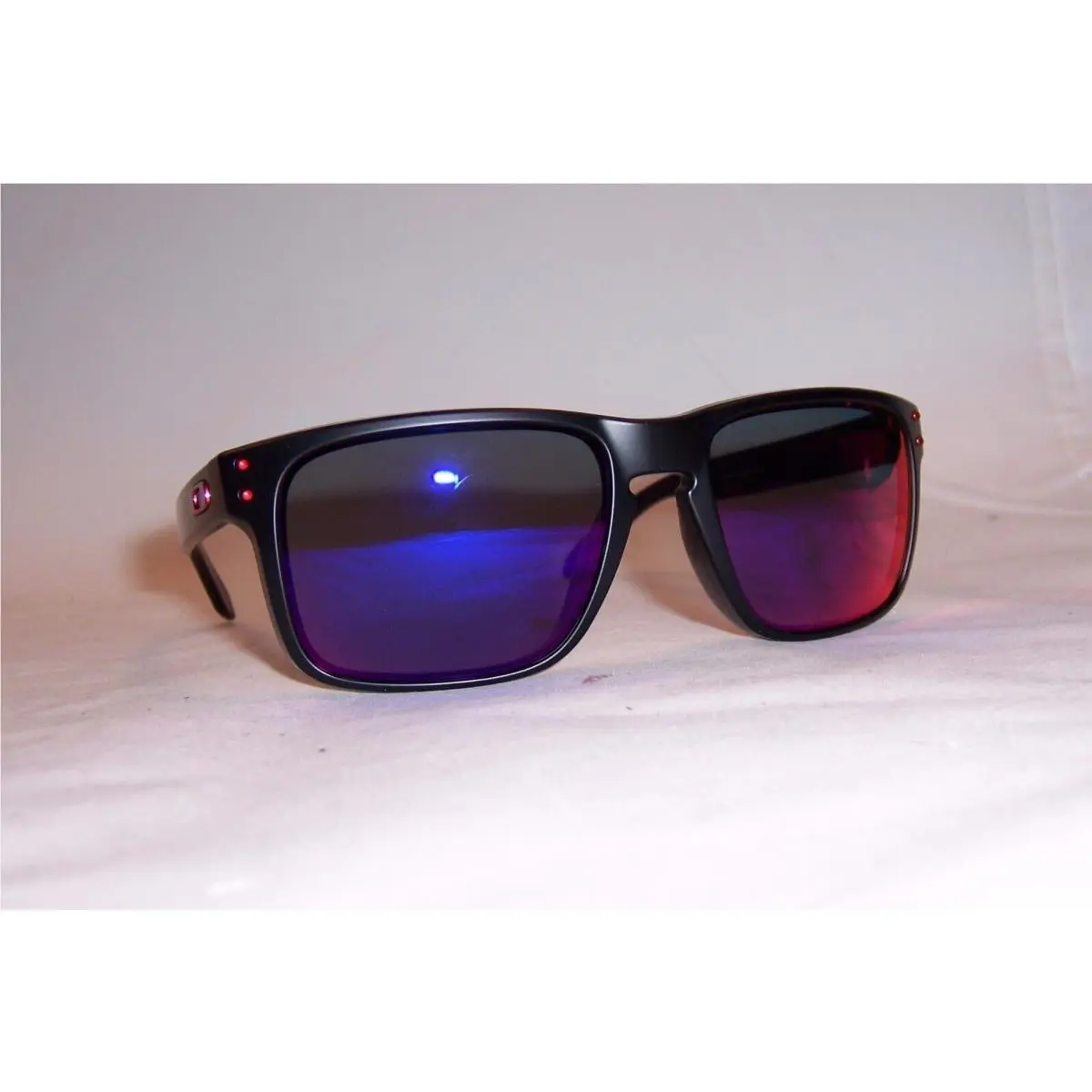 Sunglasses Holbrook OO9102-36 Black/red Mirror 9102 by Oakley