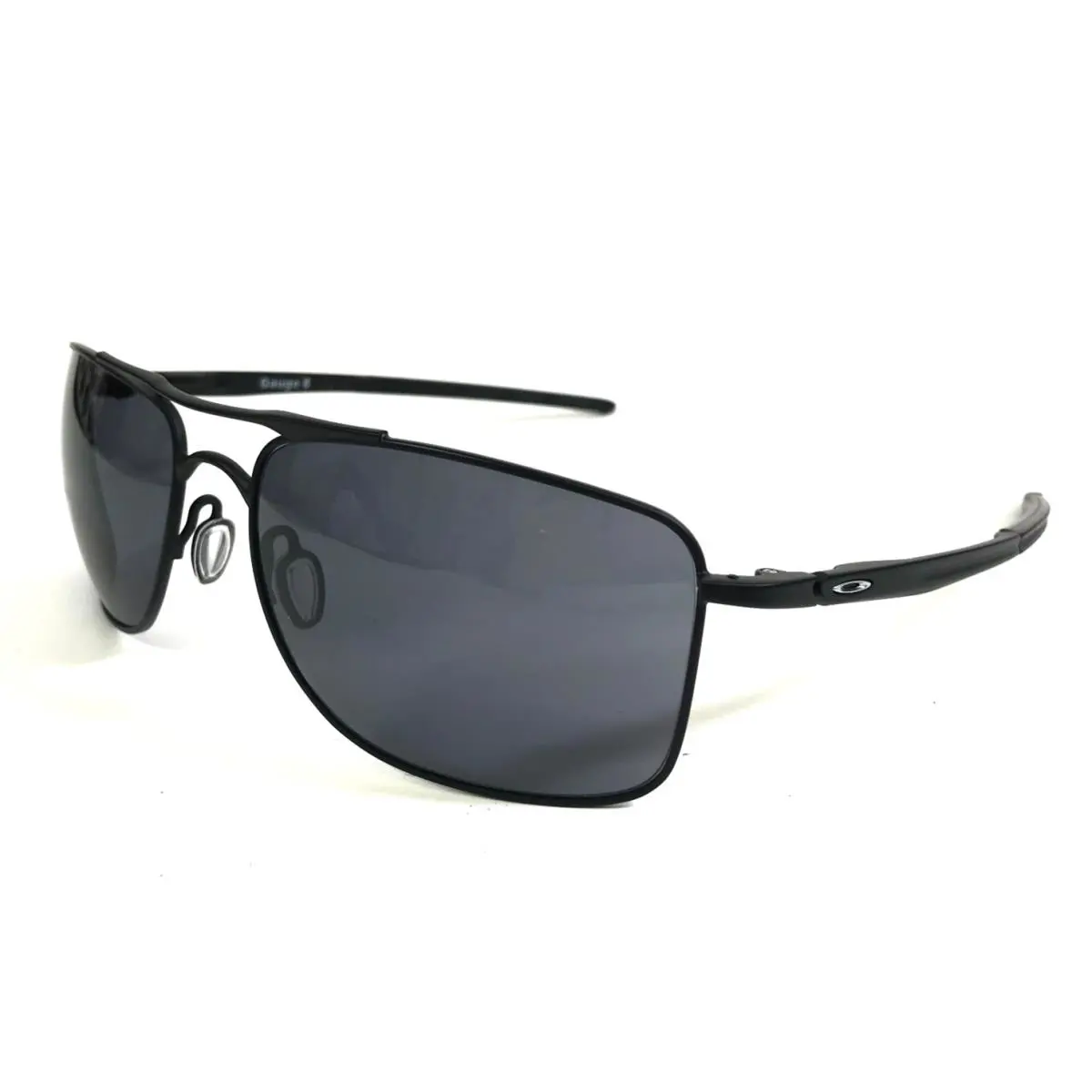 Sunglasses Gauge 8 OO4124-0162 Matte Black Aviator Frames w/ Grey Lenses by Oakley