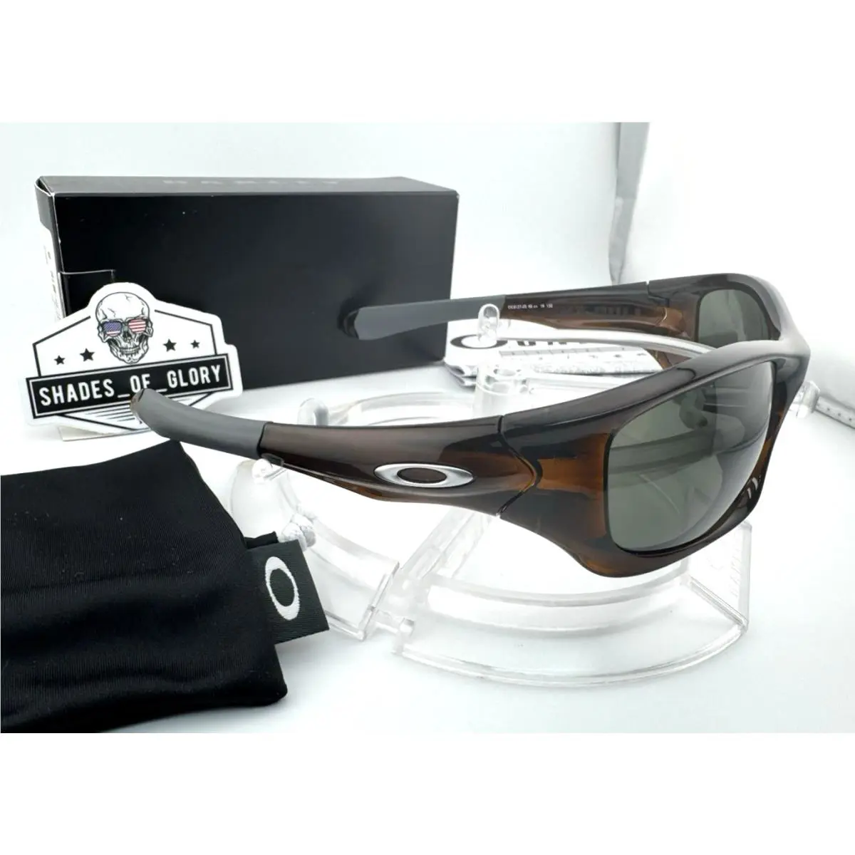Oakley Pit Bull Polished Rootbeer Dark Grey Sunglasses OO9127-20 Rare